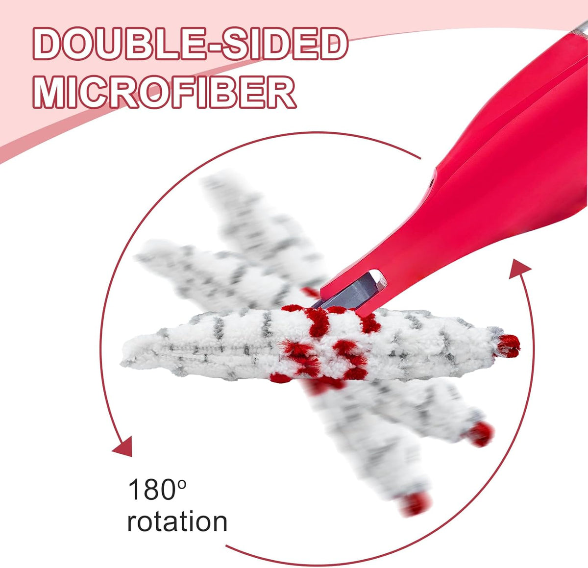 Microfiber Spray Mop Pads - Compatible with Promist MAX, Double Sided Replace Head for Dry/Wet
