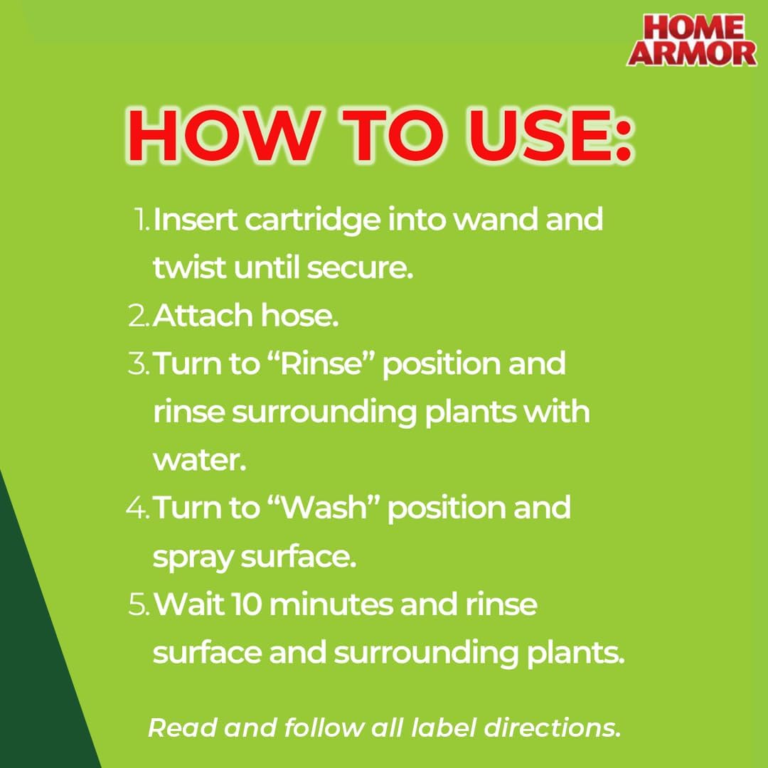 Home Armor Refill Cleaning Cartridge, 2 Pack, For Use with the Power Clean Wand, 2X Cleaning Power