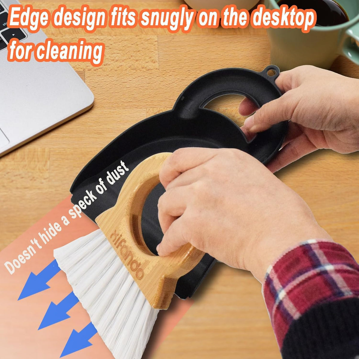 Mini Broom and Dustpan for Housekeeping-Bamboo Handle Small Broom and Dustpan Set Combination Mini