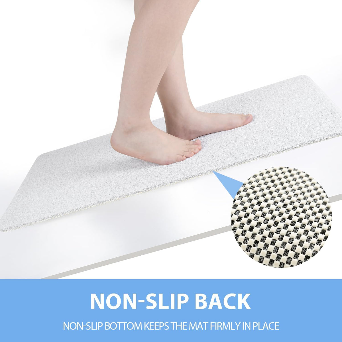 Non-Slip Bathtub Mat, Anti Slip Shower Mat, Fast Drying Bathtub Mats, Foot Scrubber Mat, Anti Slip