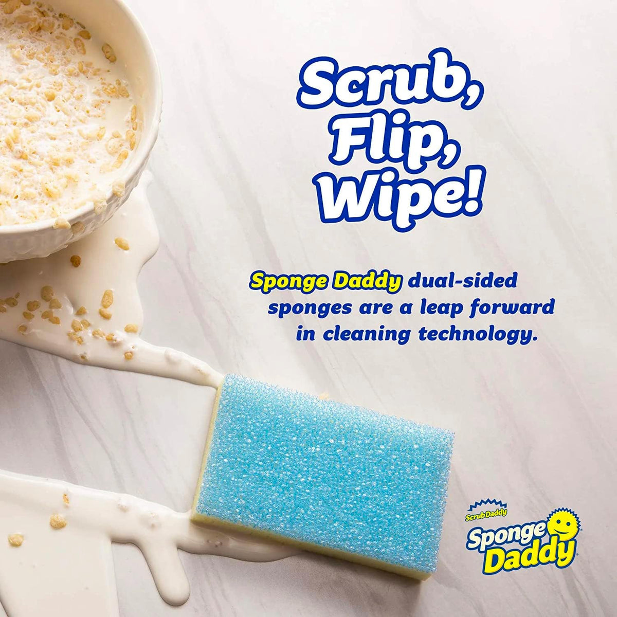 Scrub Daddy Extra Large Sponge Daddy - Bulk Kitchen Sponges for Cleaning Different Rooms & Surfaces