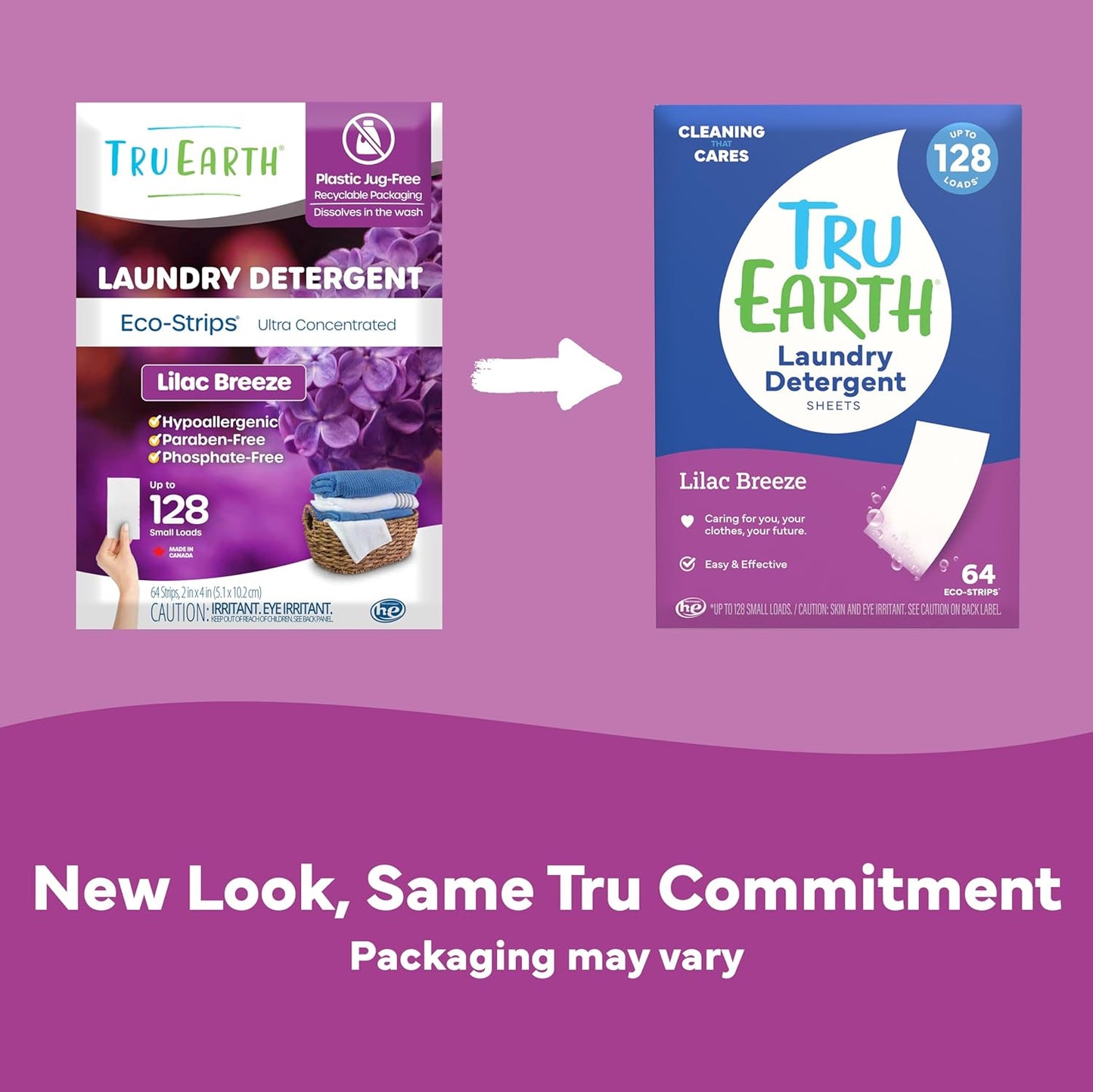 Tru Earth Compact Dry Laundry Detergent - Up to 128 Loads (64 Sheets) - Paraben-Free - Original