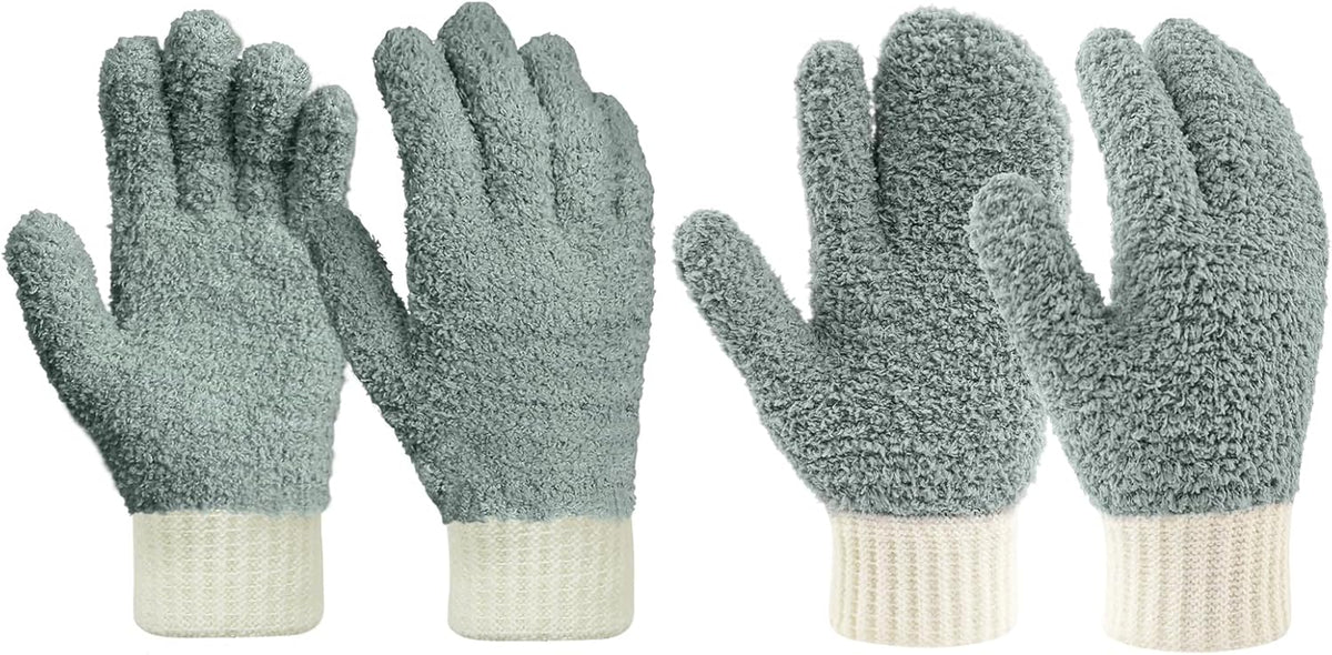 MIG4U Microfiber Dusting Gloves House Reusable Cleaning Glove for Blinds, Windows, Shutters