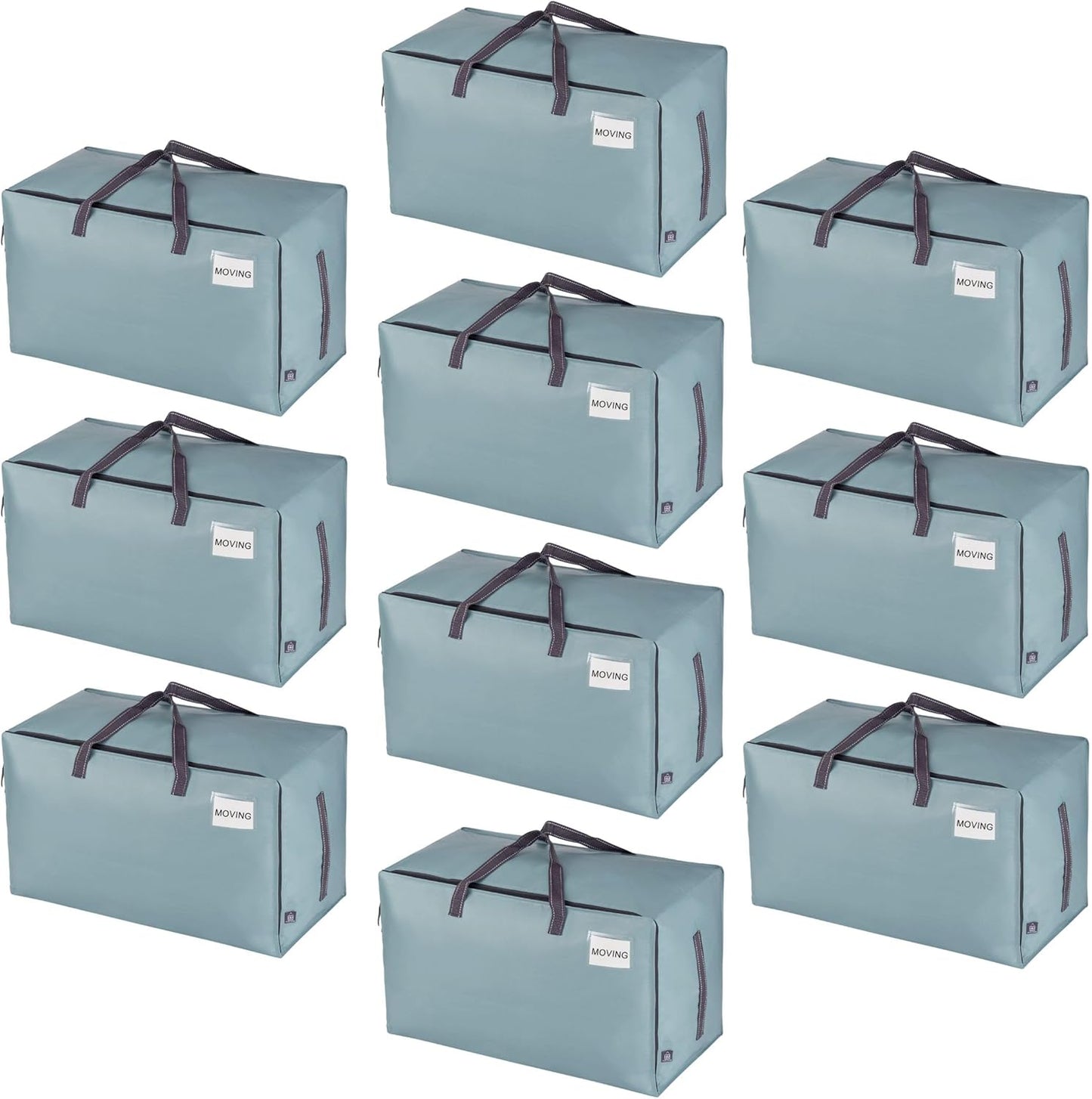 VENO 10 Pack Moving and Storage Bags, Heavy Duty, Alternative to Moving Boxes, Large Packing Totes