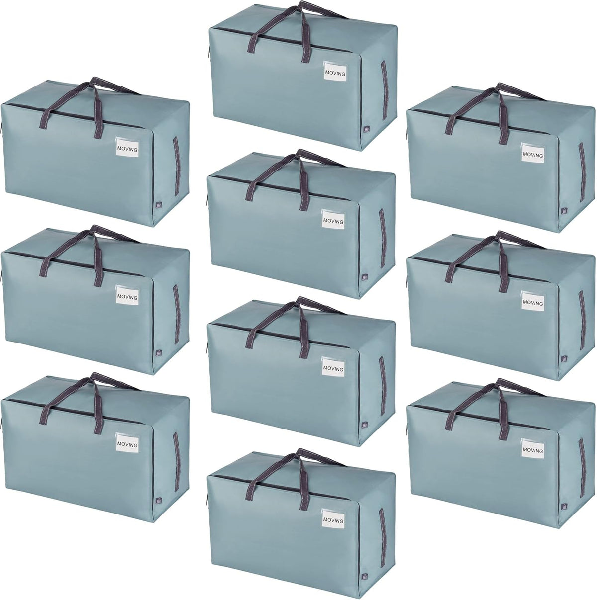 VENO 10 Pack Moving and Storage Bags, Heavy Duty, Alternative to Moving Boxes, Large Packing Totes
