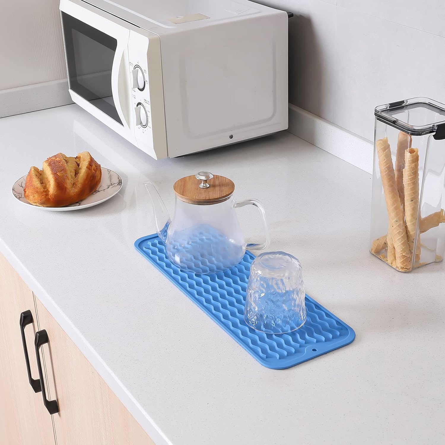 Silicone Dish Drying Mat for Multiple Usage,Easy clean,Eco-friendly,Heat-resistant Silicone Mat for