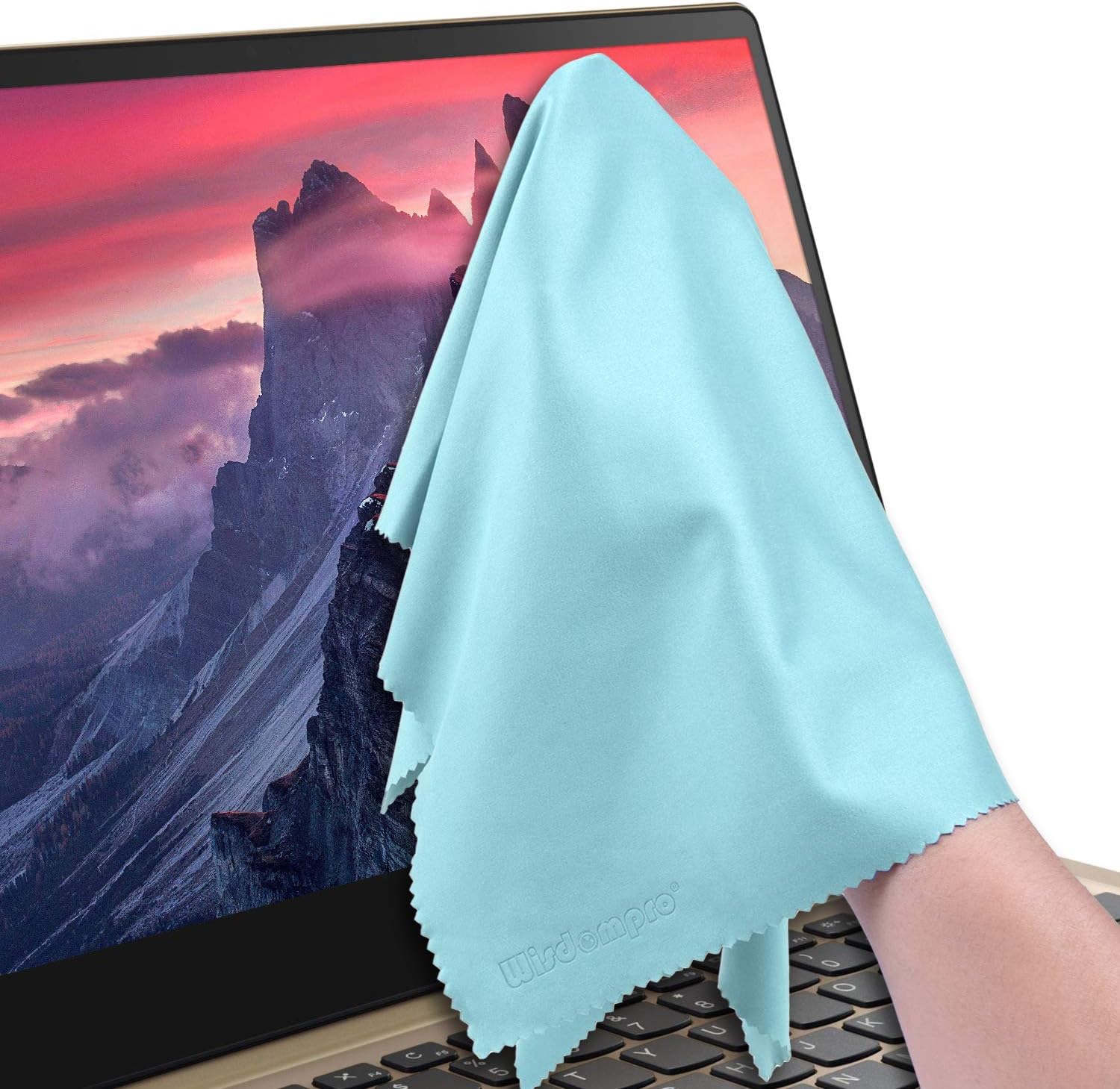 Wisdompro Extra Large 4-Pack Microfiber Cleaning Cloth For Laptop, LCD TV, Computer Screen