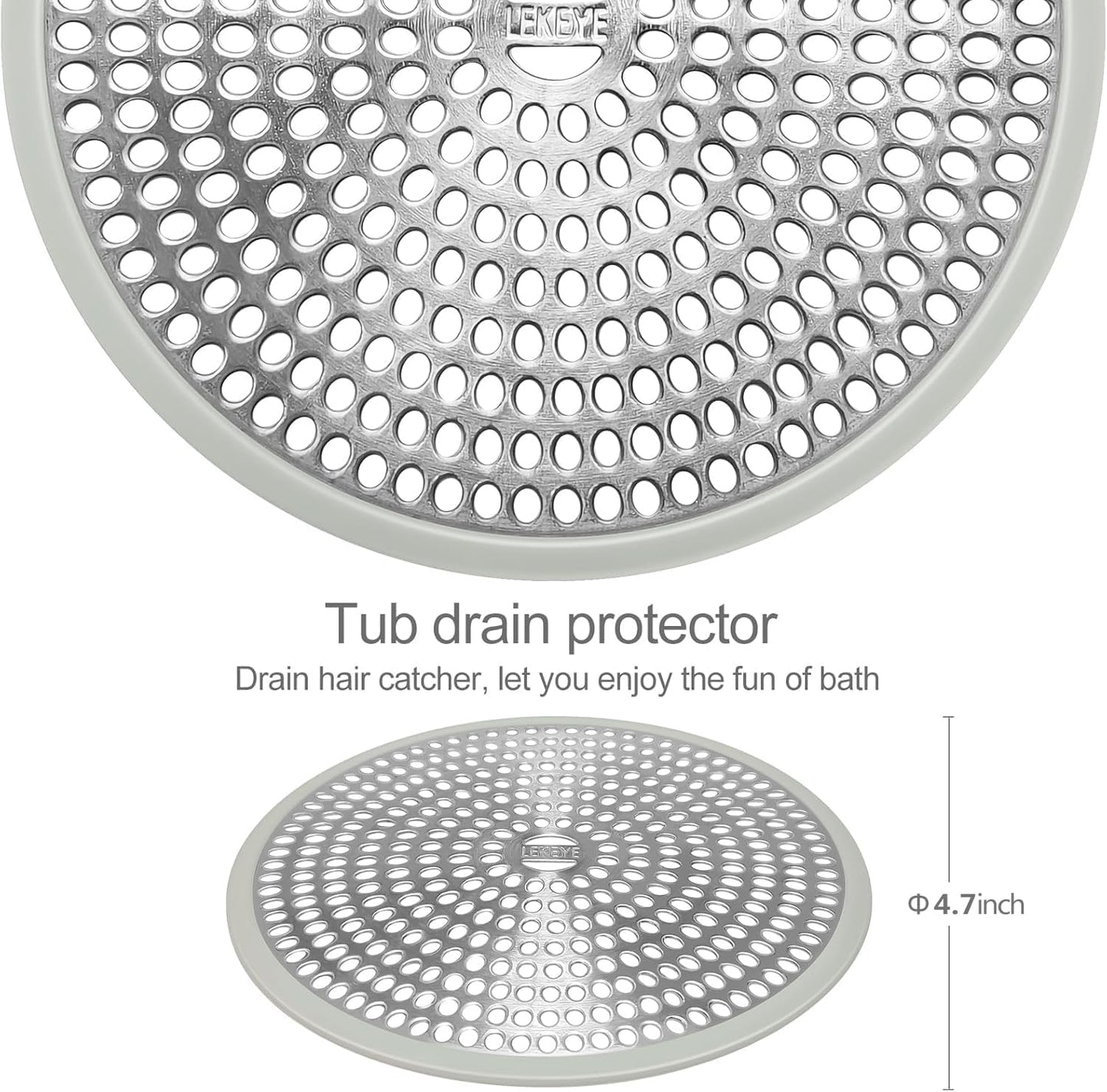 LEKEYE Shower Drain Hair Catcher | Strainer | Shower Stall Drain Cover | Bathroom Drain Protector
