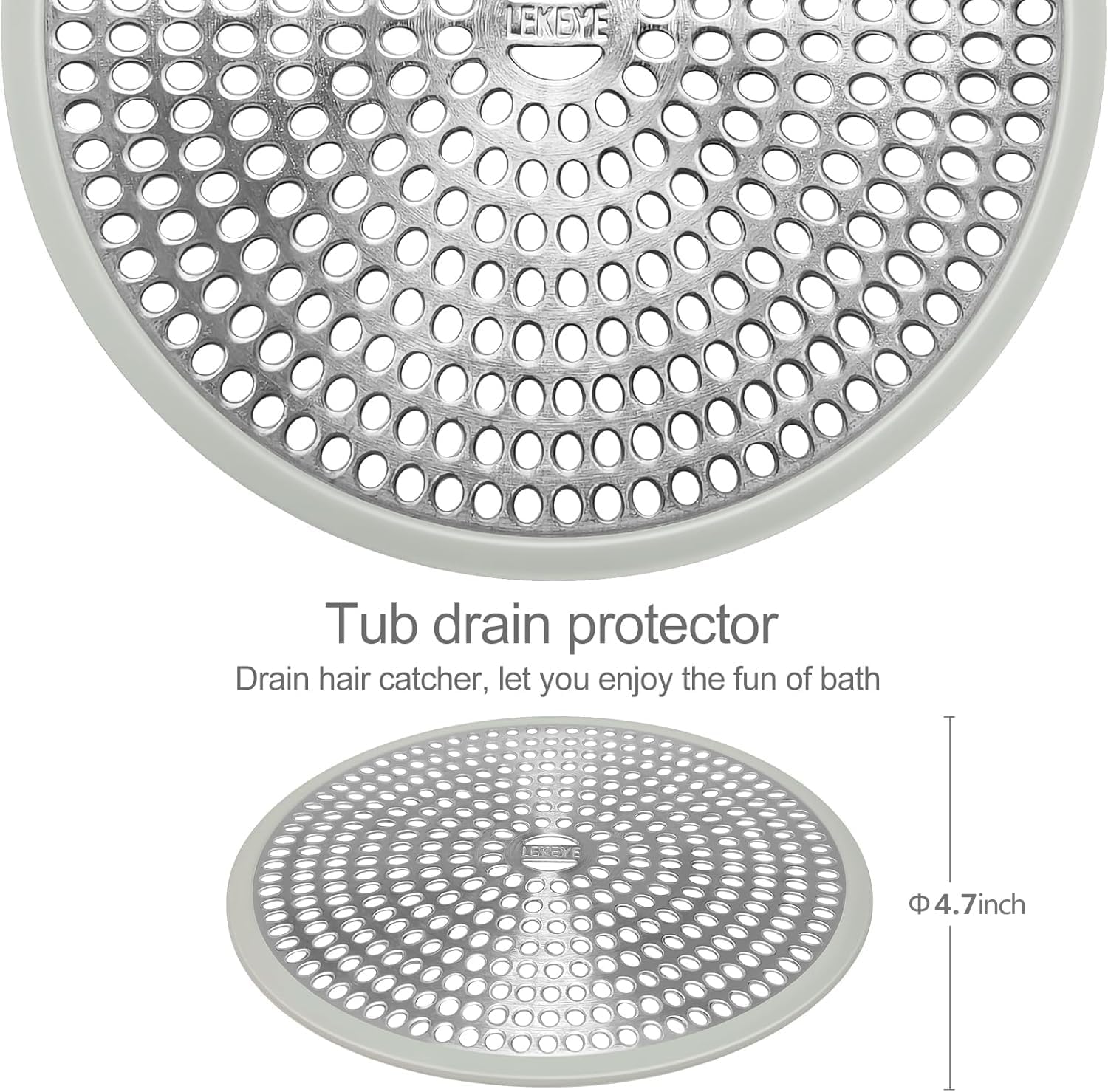 LEKEYE Shower Drain Hair Catcher | Strainer | Shower Stall Drain Cover | Bathroom Drain Protector