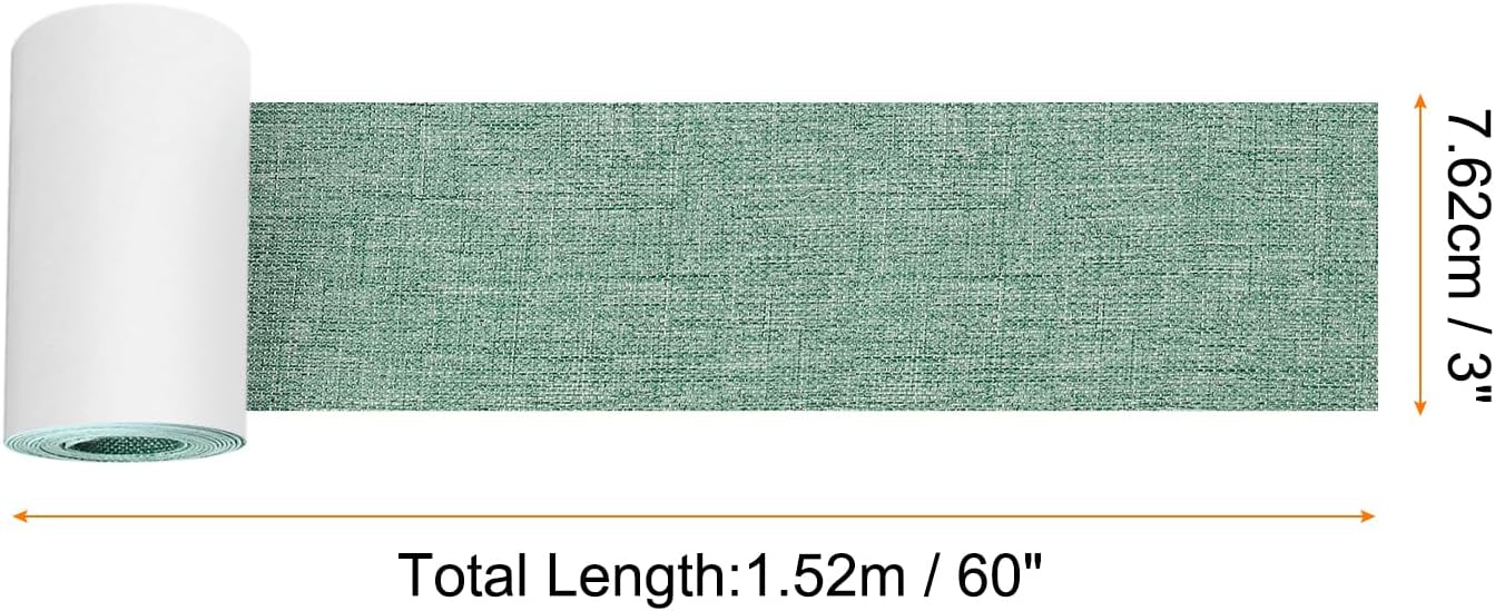 3x60 Inch Green Linen Repair Patch, Self-Adhesive DIY Fabric Repair Patch for Sofa, Furniture