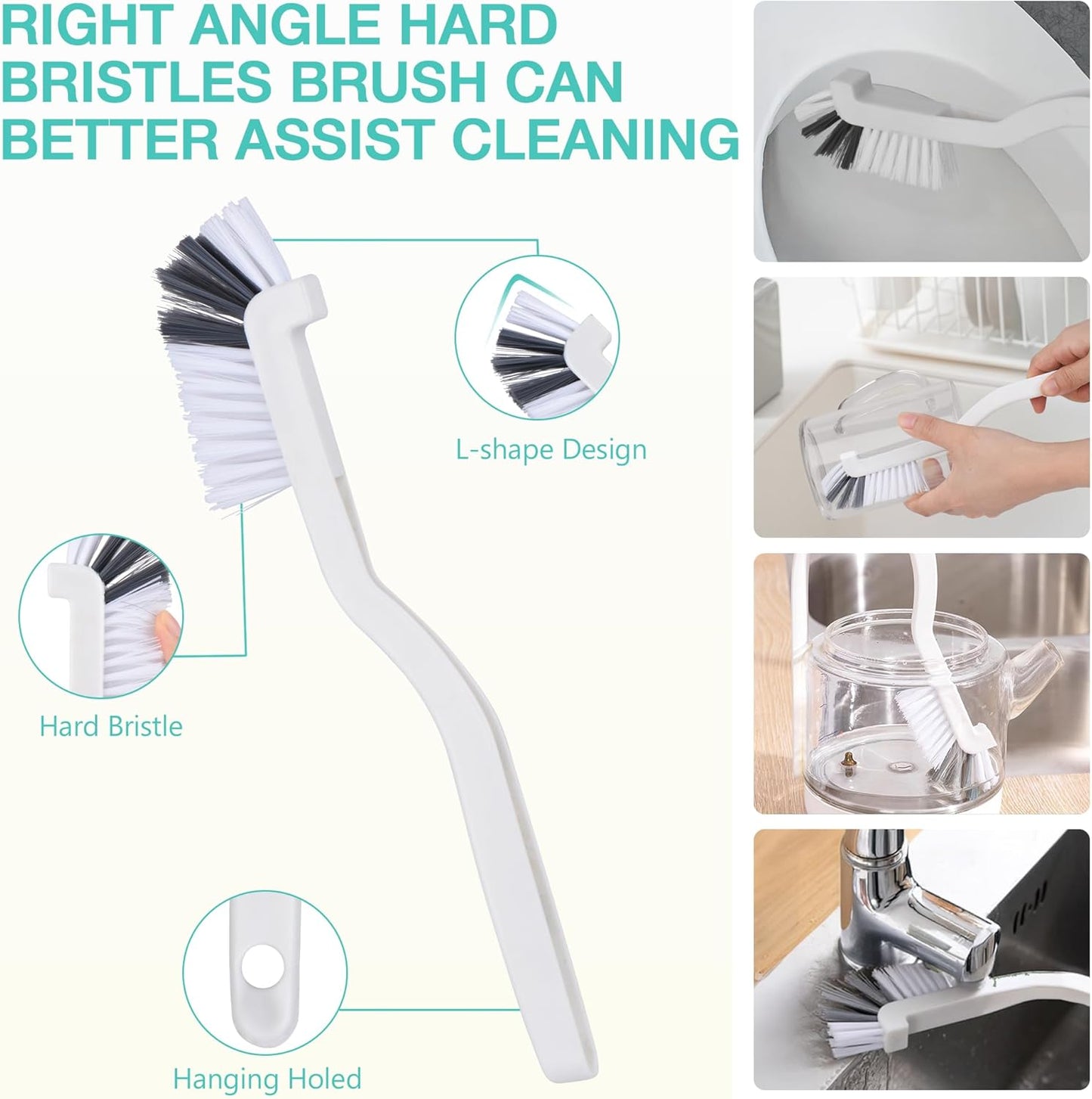 Crevice Cleaning Brush,12 Pcs Cleaning Supplies Cleaning Brush Tools,Hard Bristle Cleaning Brushes