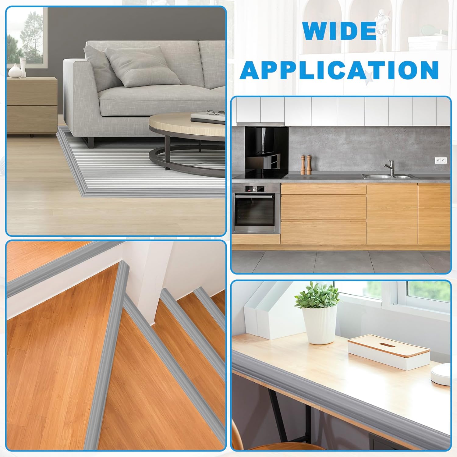 Wall Corner Protector Peel and Stick Corner Trim Molding Flexible Inside & Outside Wall Edge Guard