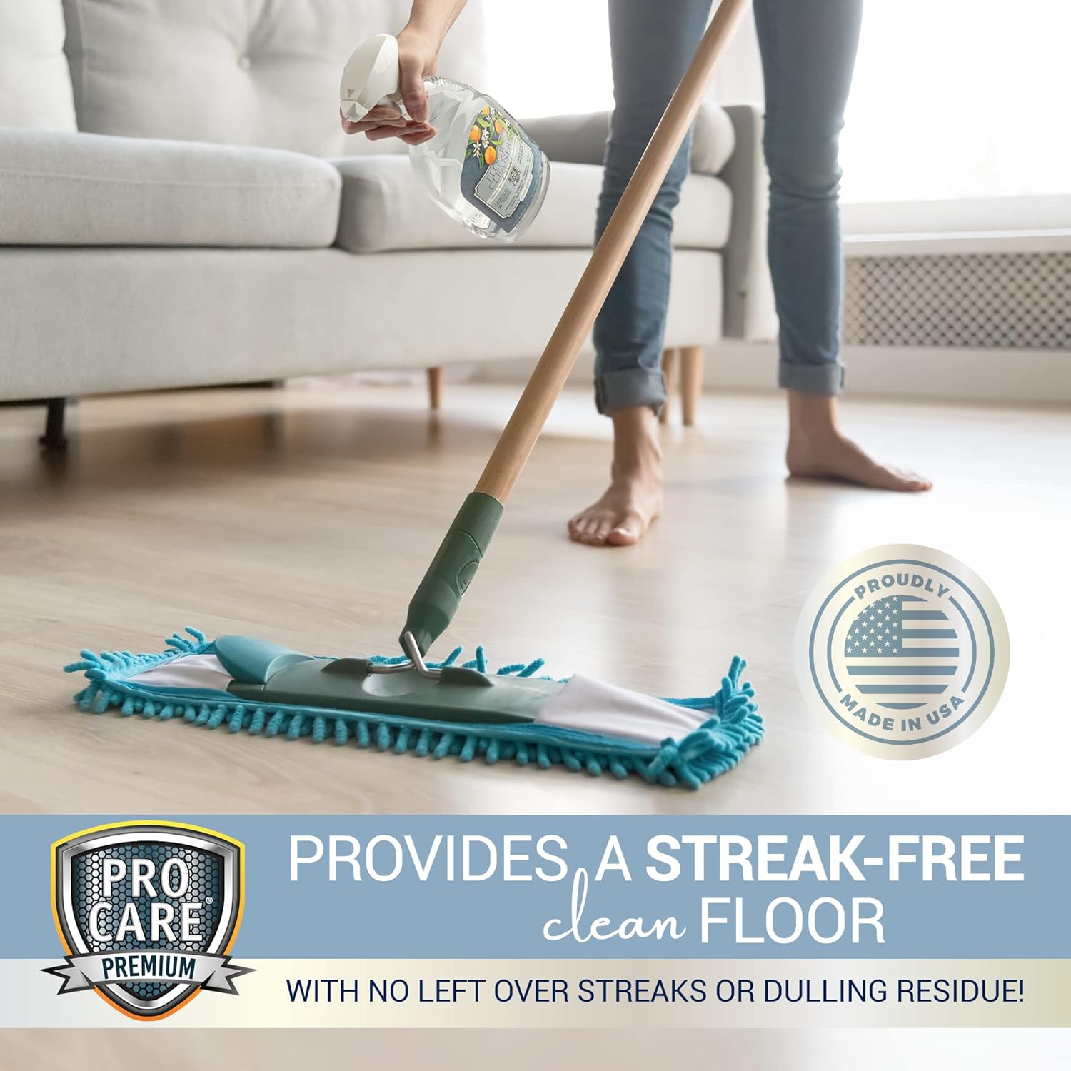 ProCare Citrus Floor Cleaner (Made in USA) | Tile, Stone, Laminate, Vinyl & Natural Wood Floor