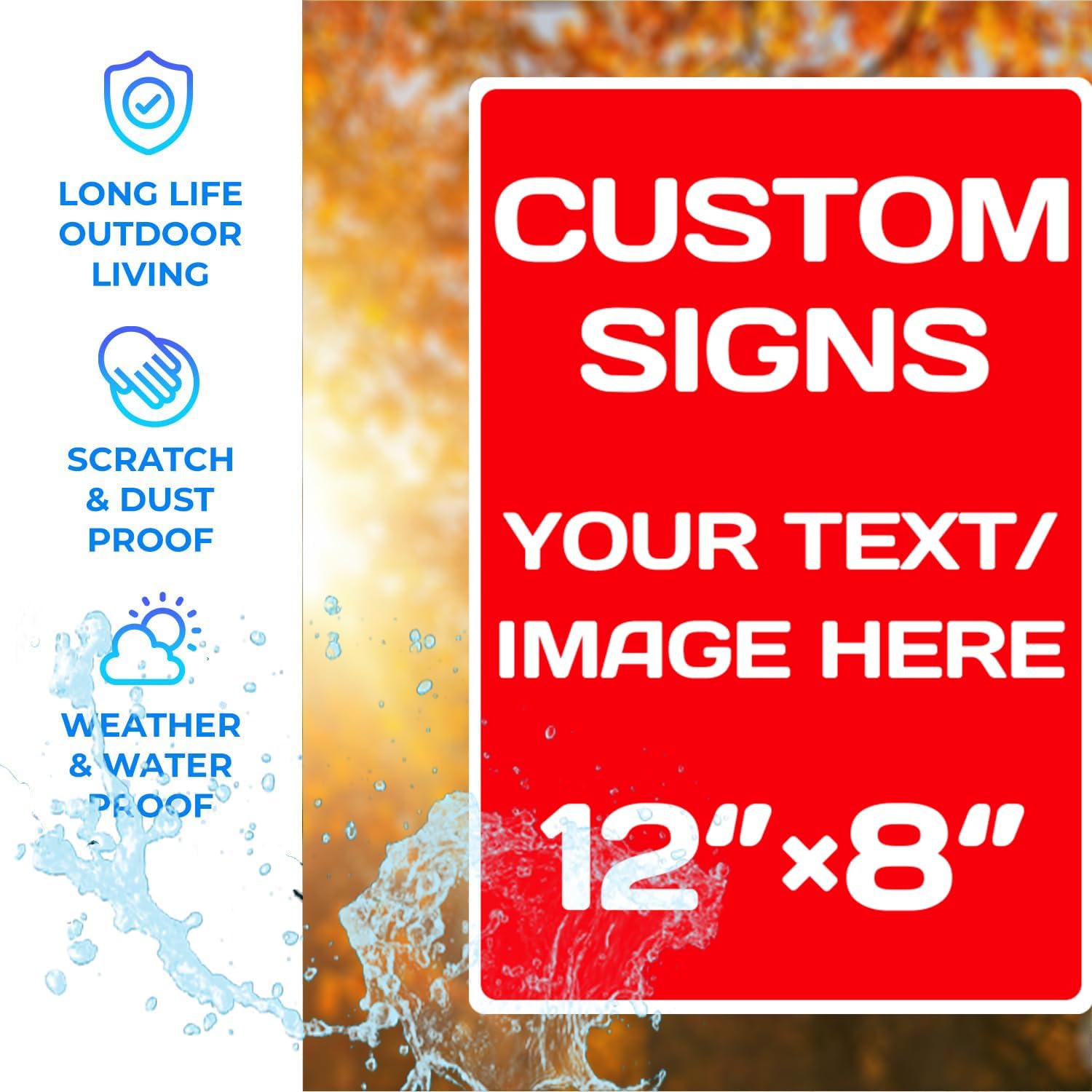 custom company signs,Aluminum Weatherproof Metal Sign Multiple Sizes Custom Personalized Text And