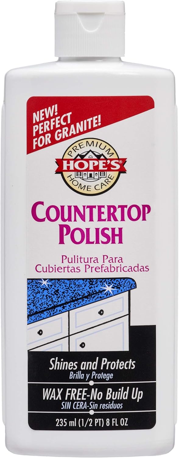 HOPE'S Countertop Restoration Polish - Shines and Protects with No Build-Up - Streak-Free Kitchen