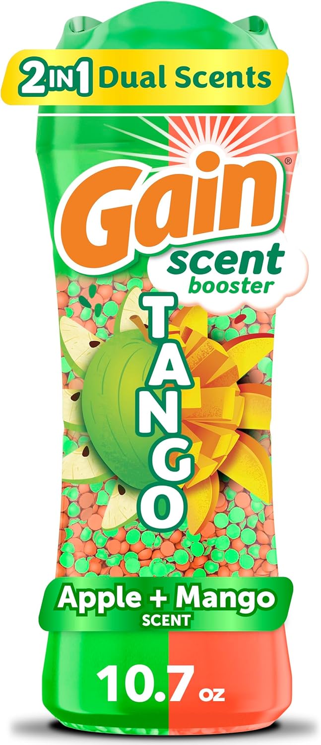 Gain Tango 2-in-1 Laundry Scent Booster Beads, Apple and Mango Scent, 10.7 OZ, Laundry Beads with
