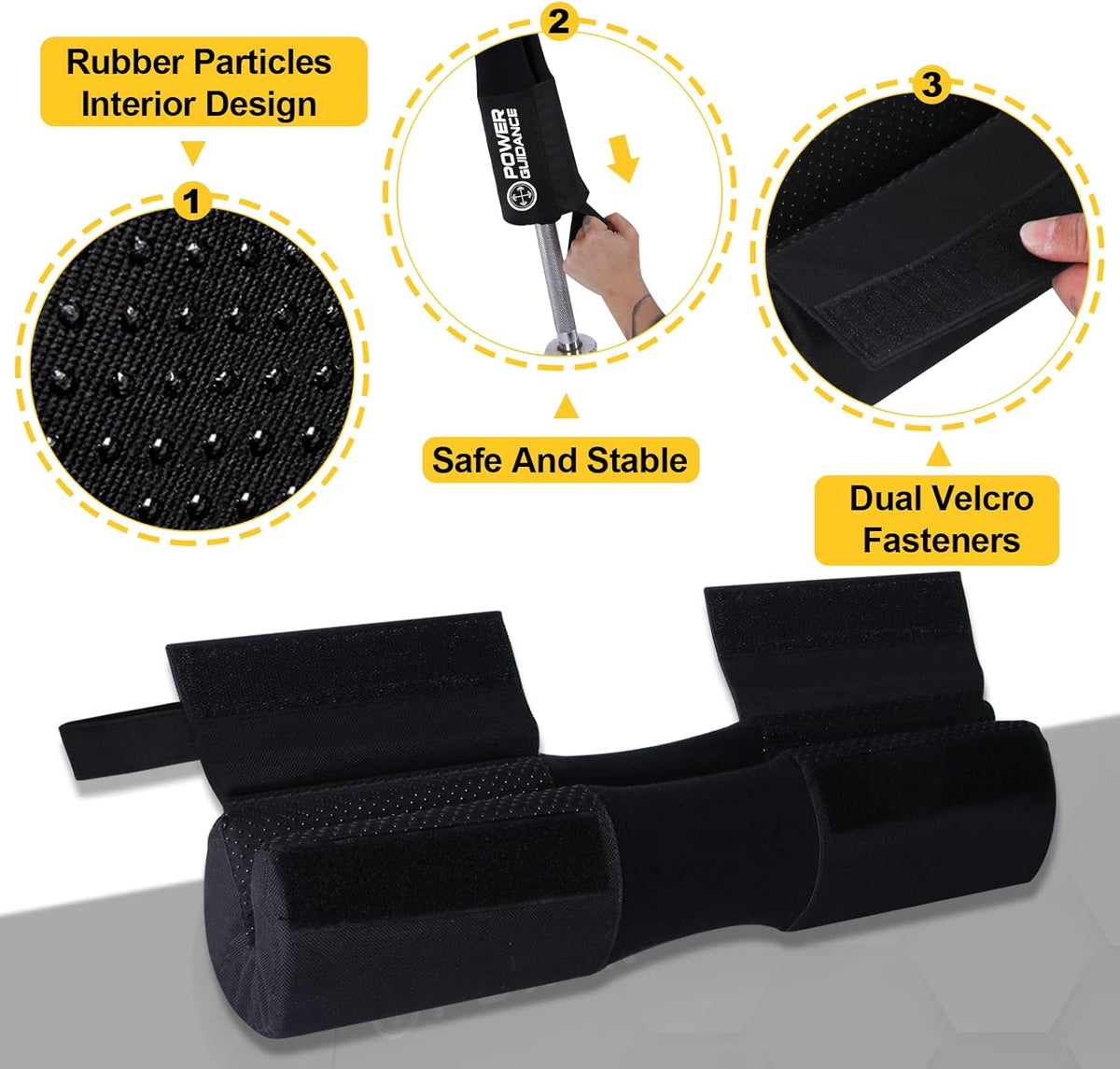 POWER GUIDANCE Barbell Squat Pad - Neck & Shoulder Protective Pad Anti-Skid Points for Squats