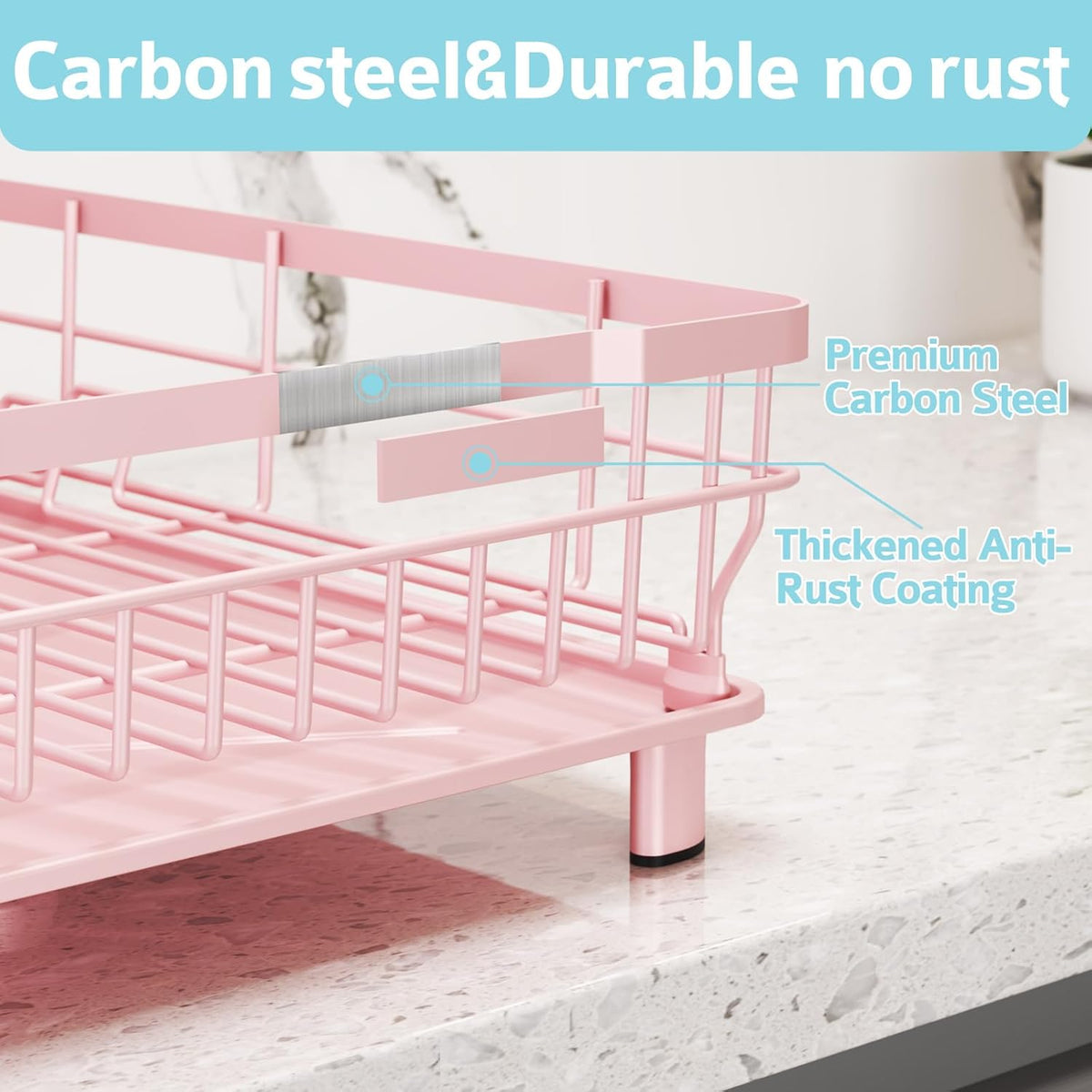 Dish Drying Rack - Space Saving Dish Rack - Dish Racks for Kitchen Counter with