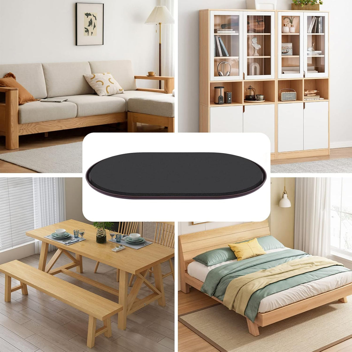 Reusable Large Furniture Sliders for Carpet, Furniture Movers Sliders, Carpet Movers Oval Heavy