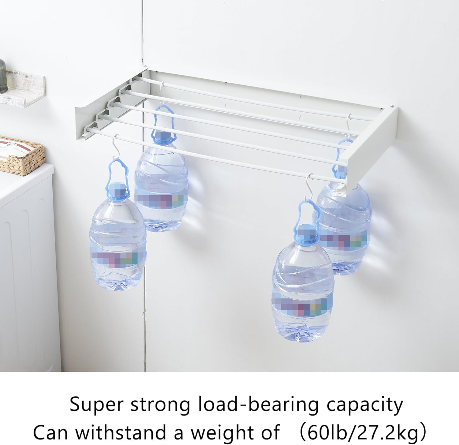 Clothes Drying Rack, Laundry Hanging Rack Collapsible, Wall Mounted Drying Rack for Laundry