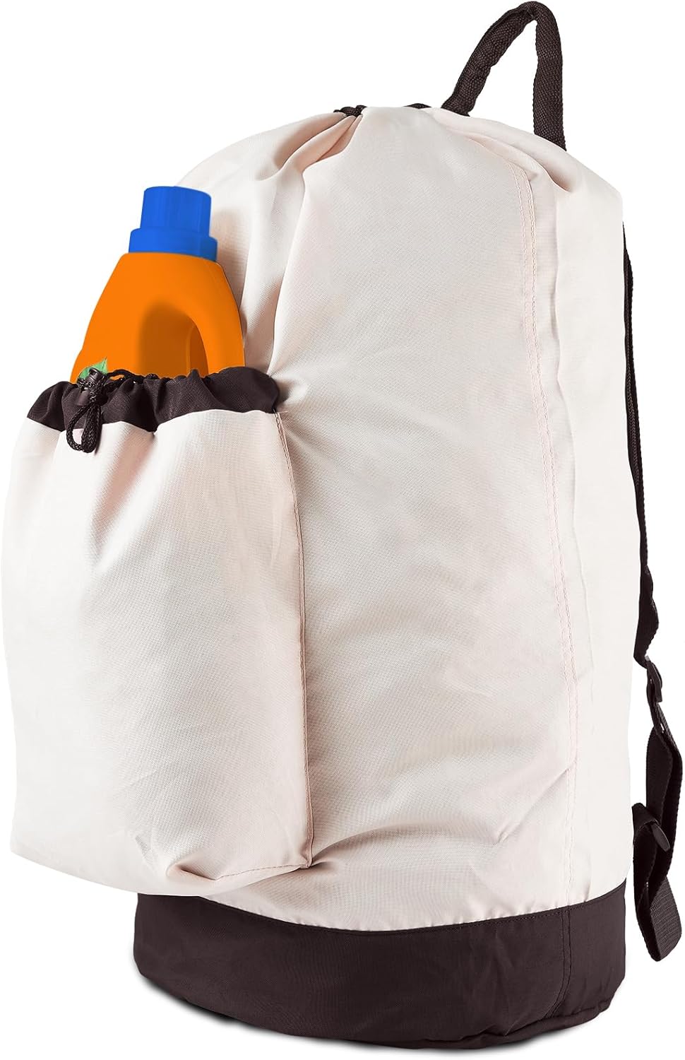 Laundry Bag Backpack with Shoulder Straps and Detergent Holder Clothes, Travel Laundry Backpack Bag