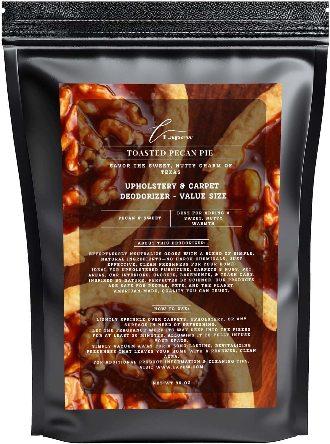 Toasted Pecan Pie Carpet Freshener Powder Refill 36 oz | Powerful Odor Eliminator for Home |