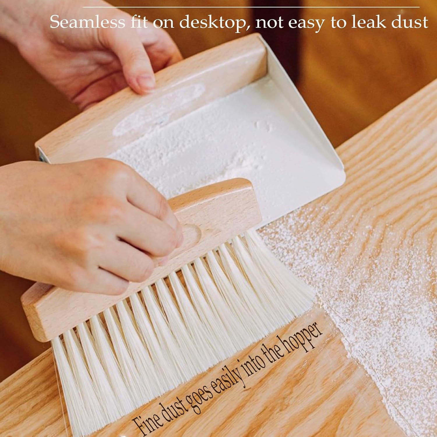 Mini Broom and Dustpan Set Small Metal Dustpan and Brush Set Hand Whisk Broom for Home Office