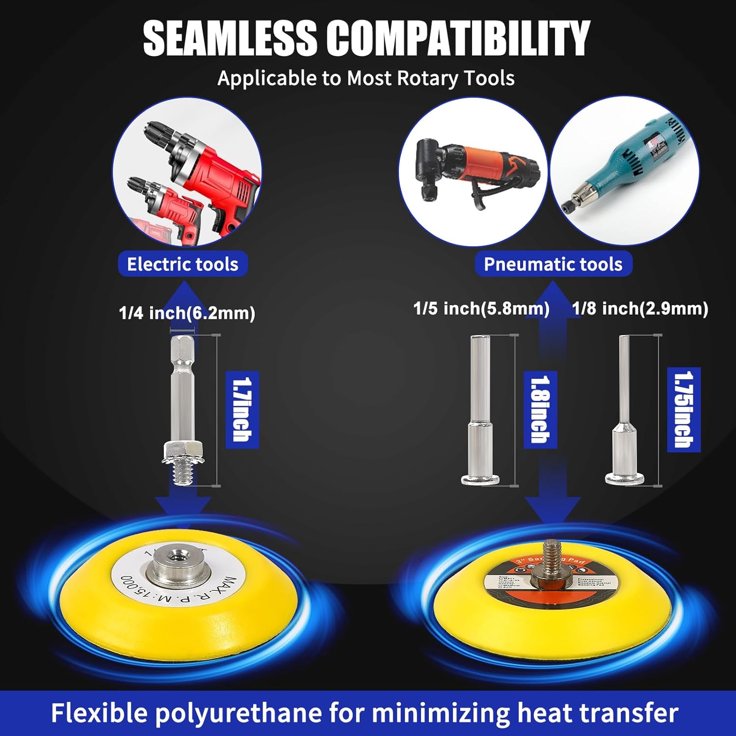 133 PCS Sanding Disc Drill Polishing Kit Sanding Attachment, 3 Inch Wet Dry Headlight Restoration