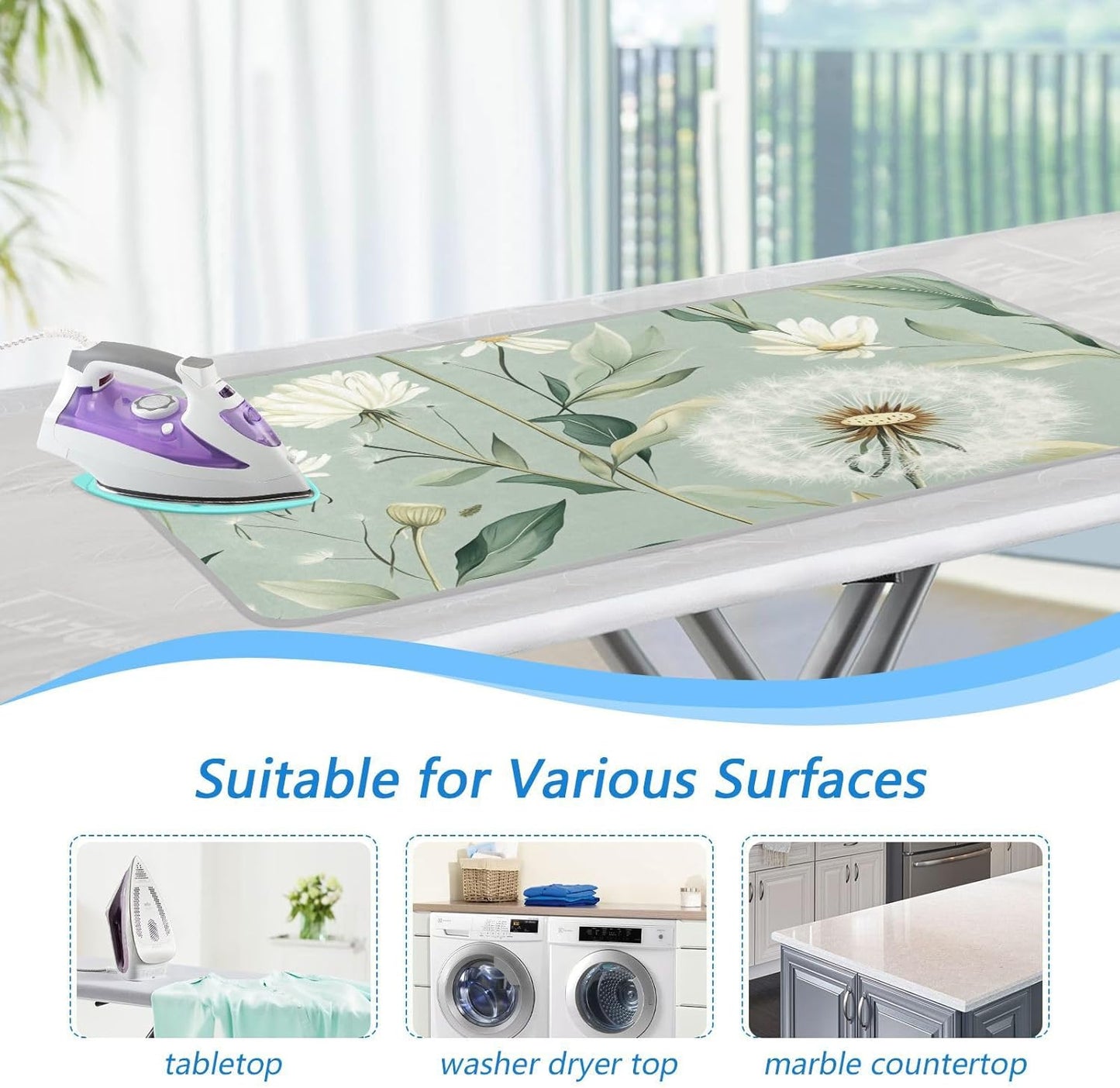 Ironing Mat Portable Ironing Pad Ironing Blanket for Table Top Heat Resistance Double-Side Using