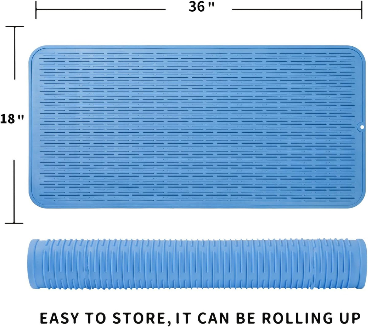 Silicone Dish Drying Mat for Multiple Usage,Easy clean,Eco-friendly,Heat-resistant Silicone Mat for