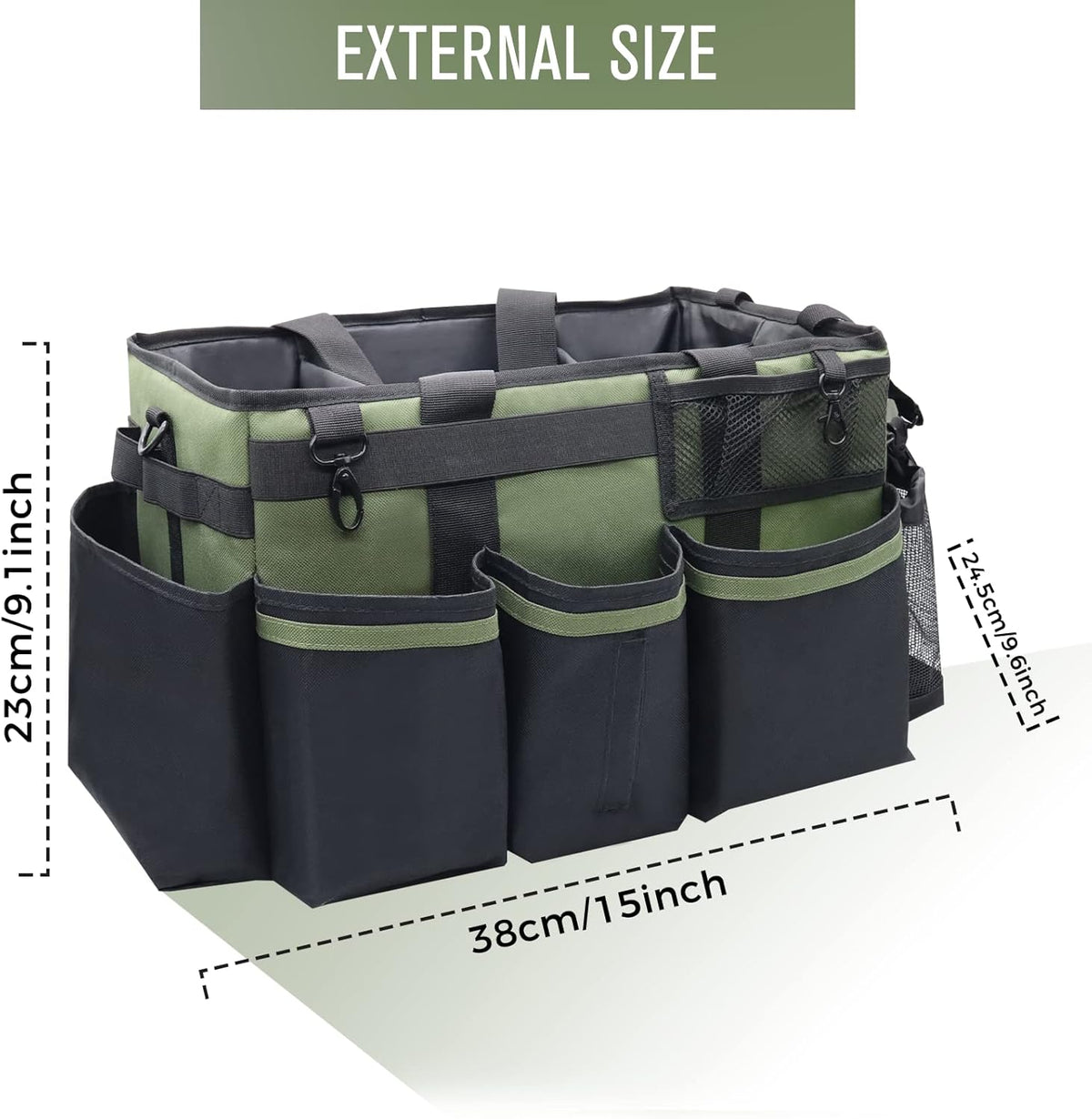 Wearable Cleaning Caddy Organizer with Handle & Shoulder Straps for Housekeepers, Under Sink & Car