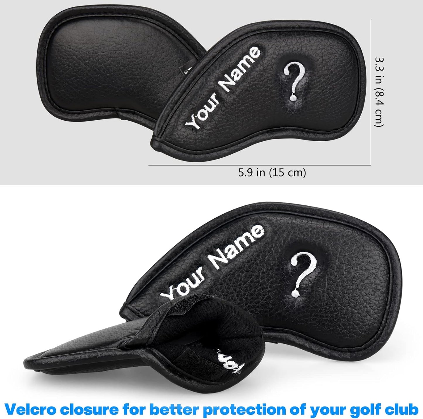 CRAFTSMAN GOLF 12pcs or 1pc Thick Synthetic Leather Golf Iron Head Covers Set Headcover Fit All