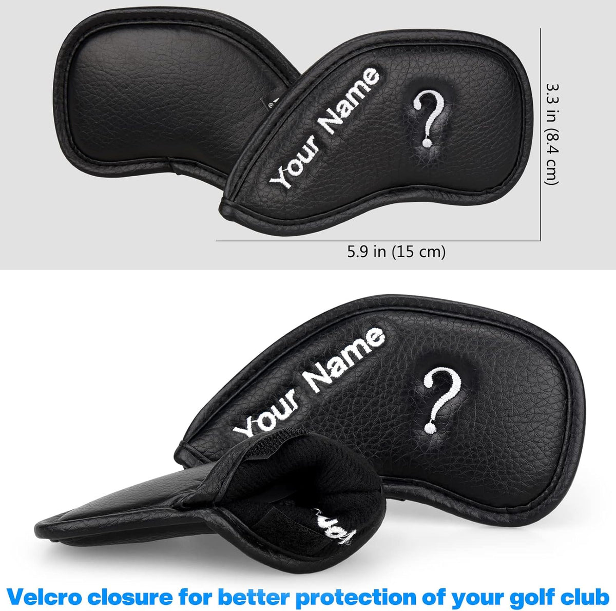 CRAFTSMAN GOLF 12pcs or 1pc Thick Synthetic Leather Golf Iron Head Covers Set Headcover Fit All