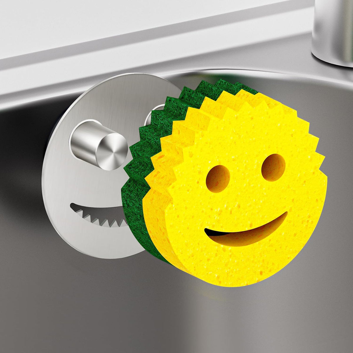 Sponge Holder for Kitchen Sink,Sink Caddy Organizer with Suction Cup Installation for