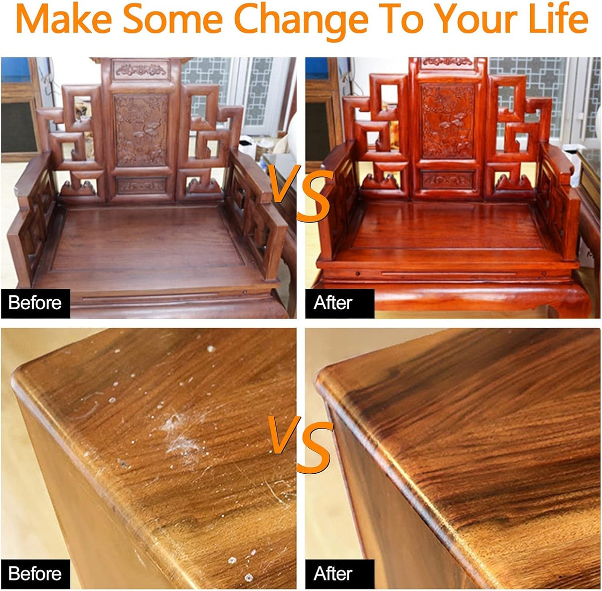 SEISSO Beeswax Furniture Polish, Natural Wood Seasoning Beeswax Furniture Cleaner for Wood Floors