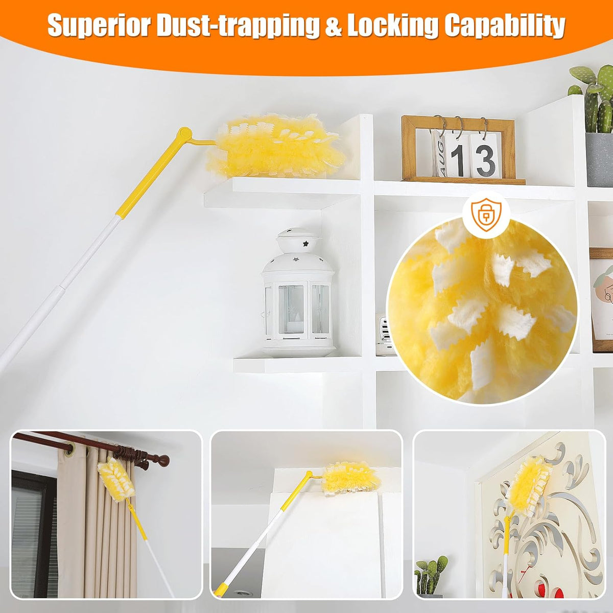 40 Count 360° Heavy Duty Duster Refills Compatible with Swiffer,Large Size-Extra Thick Disposable