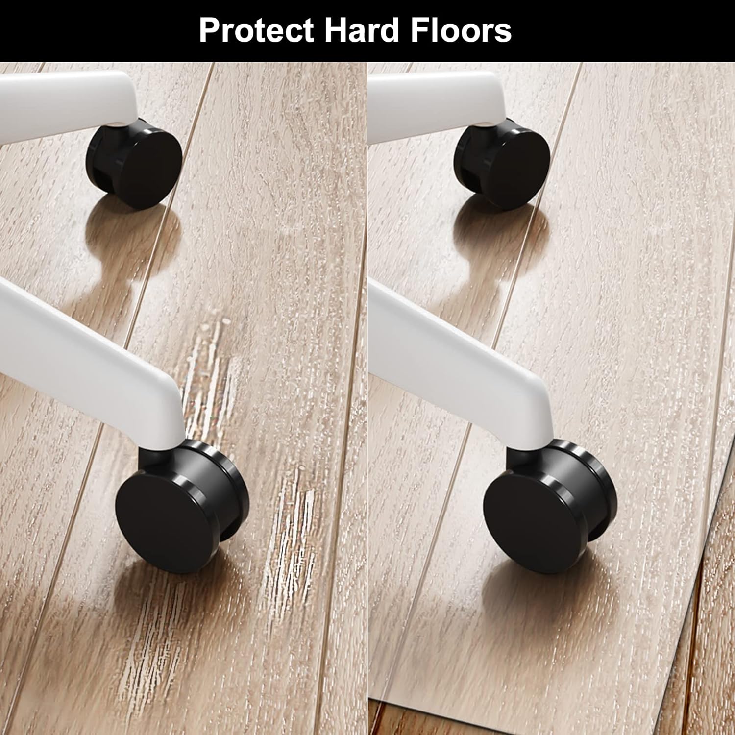 Kuyal Office Chair Mat for Hardwood Floor, 36'' x 48'' Rectangle Transparent Desk Thick Durable