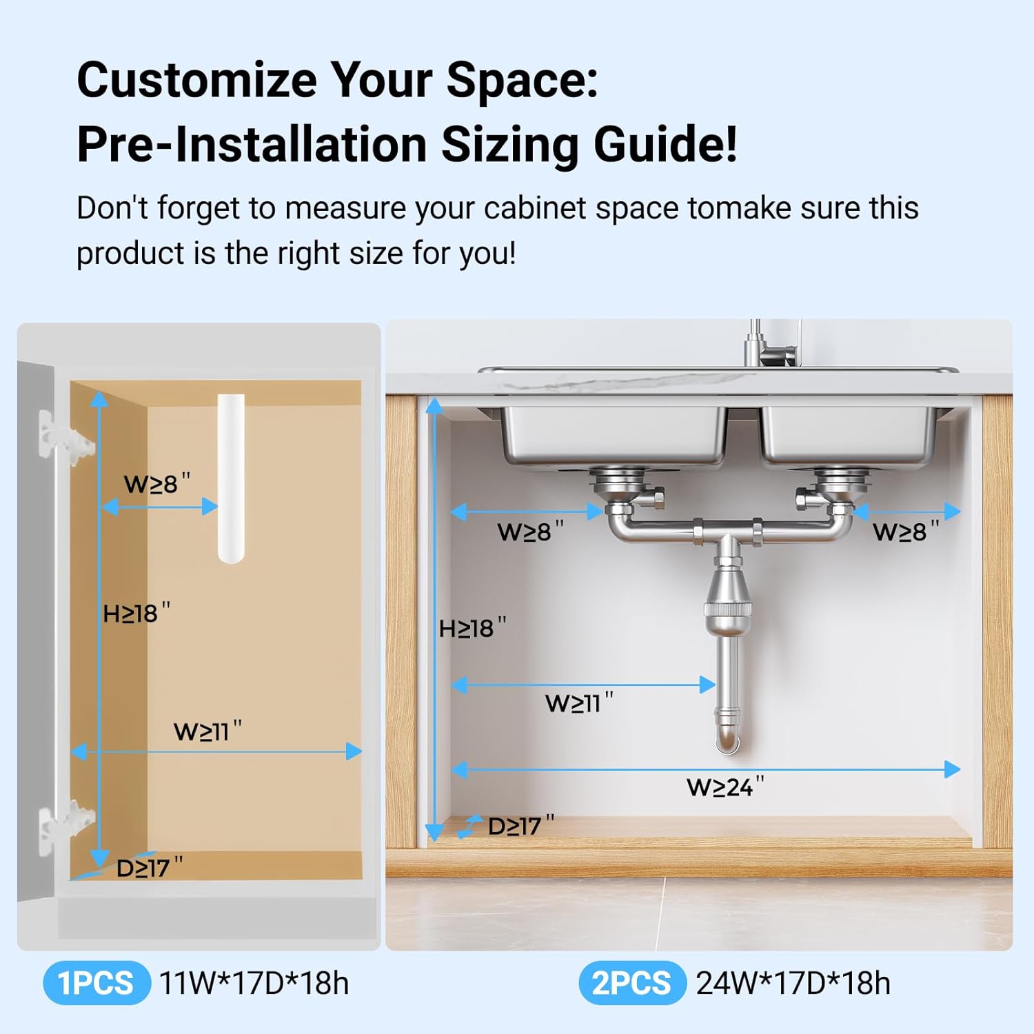 Pull-out Under Kitchen Sink Organizer, Metal Functional Under Sink Organizer, Height Adjustable