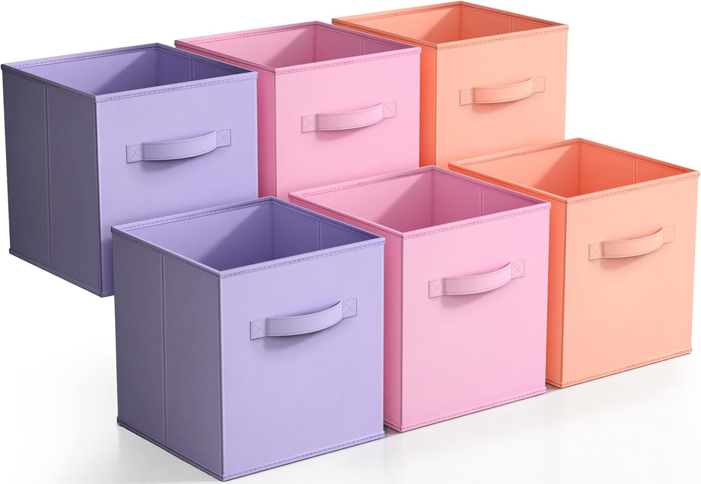 Sorbus Storage Cubes - 11" Foldable Storage Bins with Handle for Nursery, Playroom, Closet