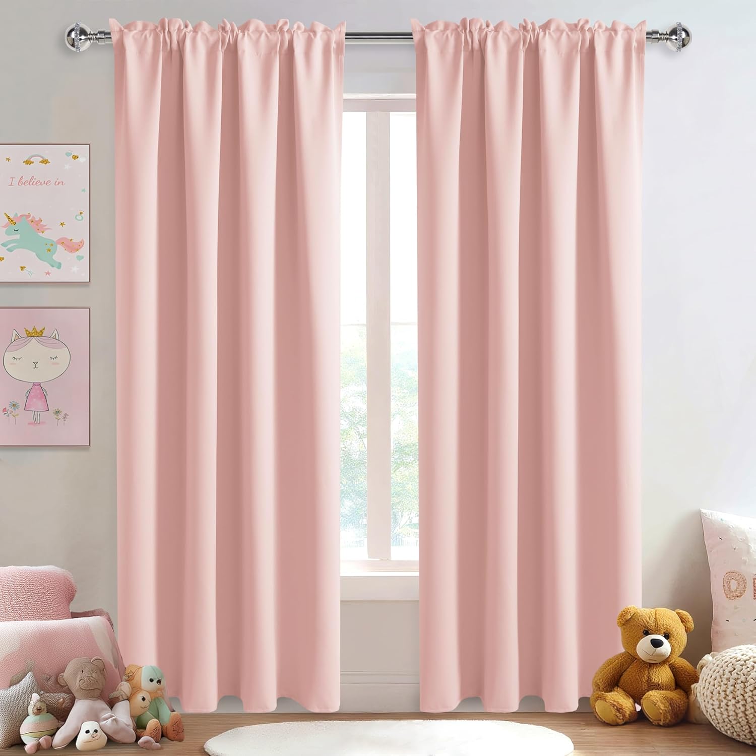 DWCN Blackout Curtains – Thermal Insulated, Energy Saving & Noise Reducing Bedroom and Living Room