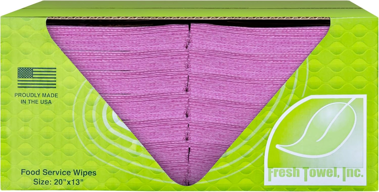 Fresh Towel Foodservice Reusable Paper Towels - 1/4 Fold, 13 x 20 inches - (1 Case of 200) All