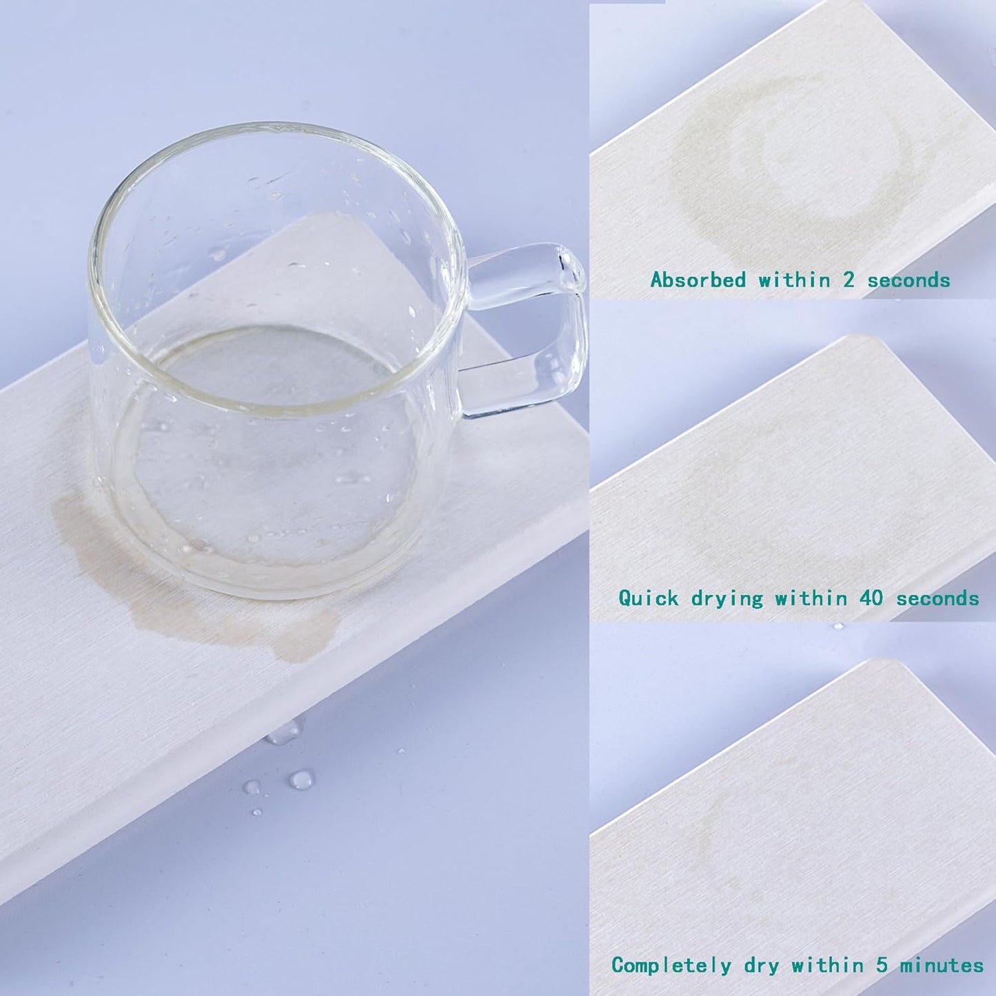 2 Pcs Water Absorbing Stone Trays, Kitchen/Bathroom Sink Soap Dish, Diatomite Tray Used for Hand