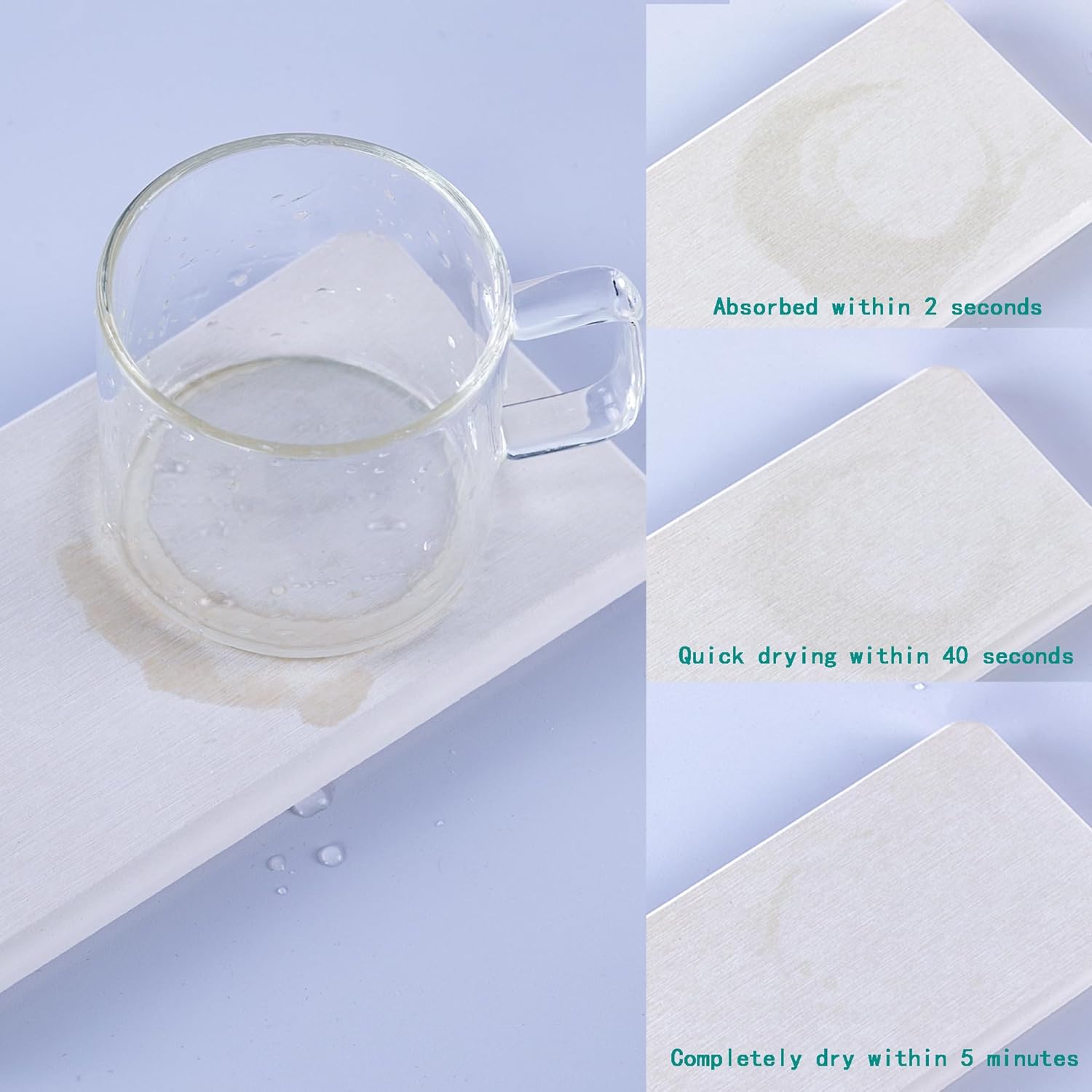2 Pcs Water Absorbing Stone Trays, Kitchen/Bathroom Sink Soap Dish, Diatomite Tray Used for Hand