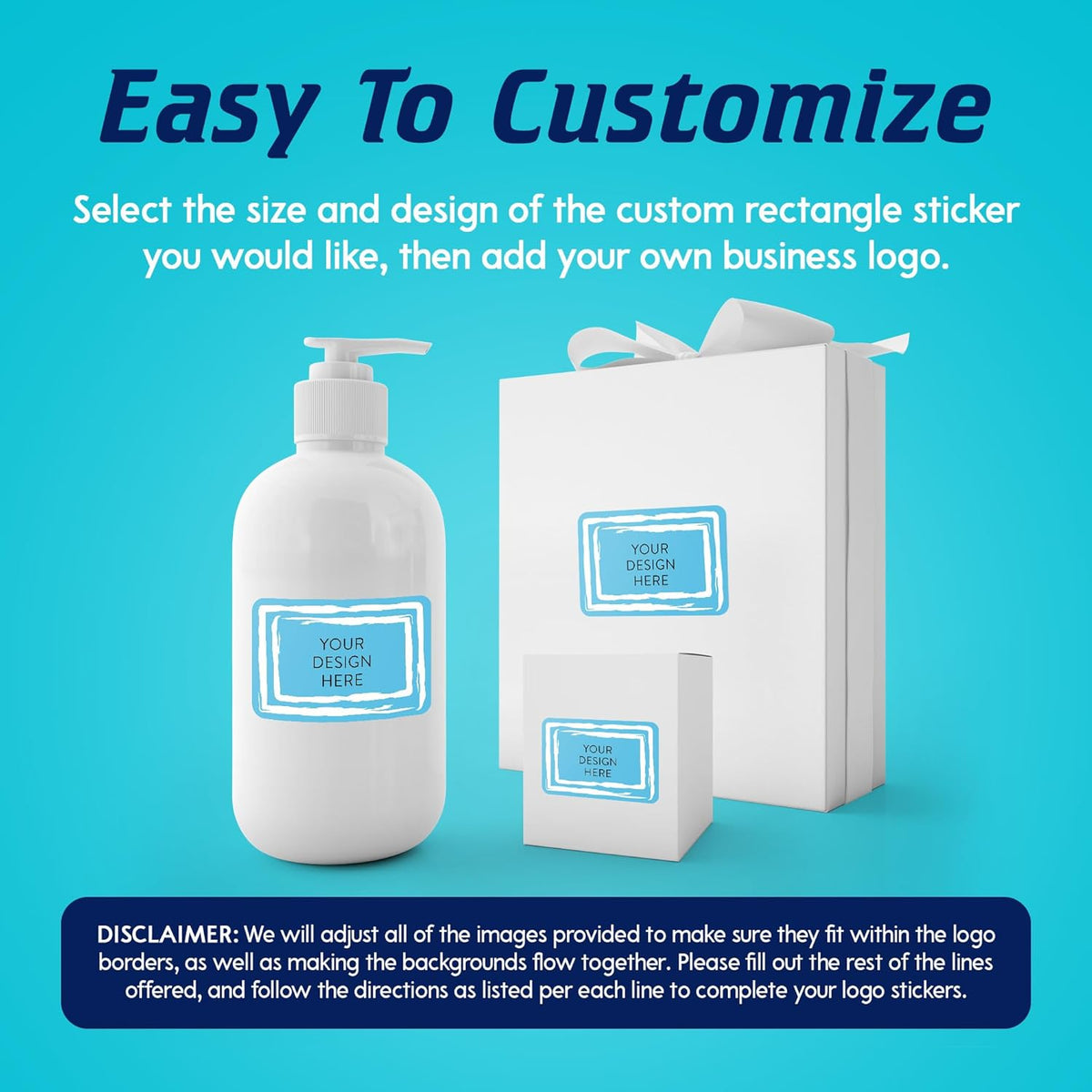 100 Custom Vinyl Stickers - Upload Your own Image, Text, Design, Logo - Personalized Logo Labels
