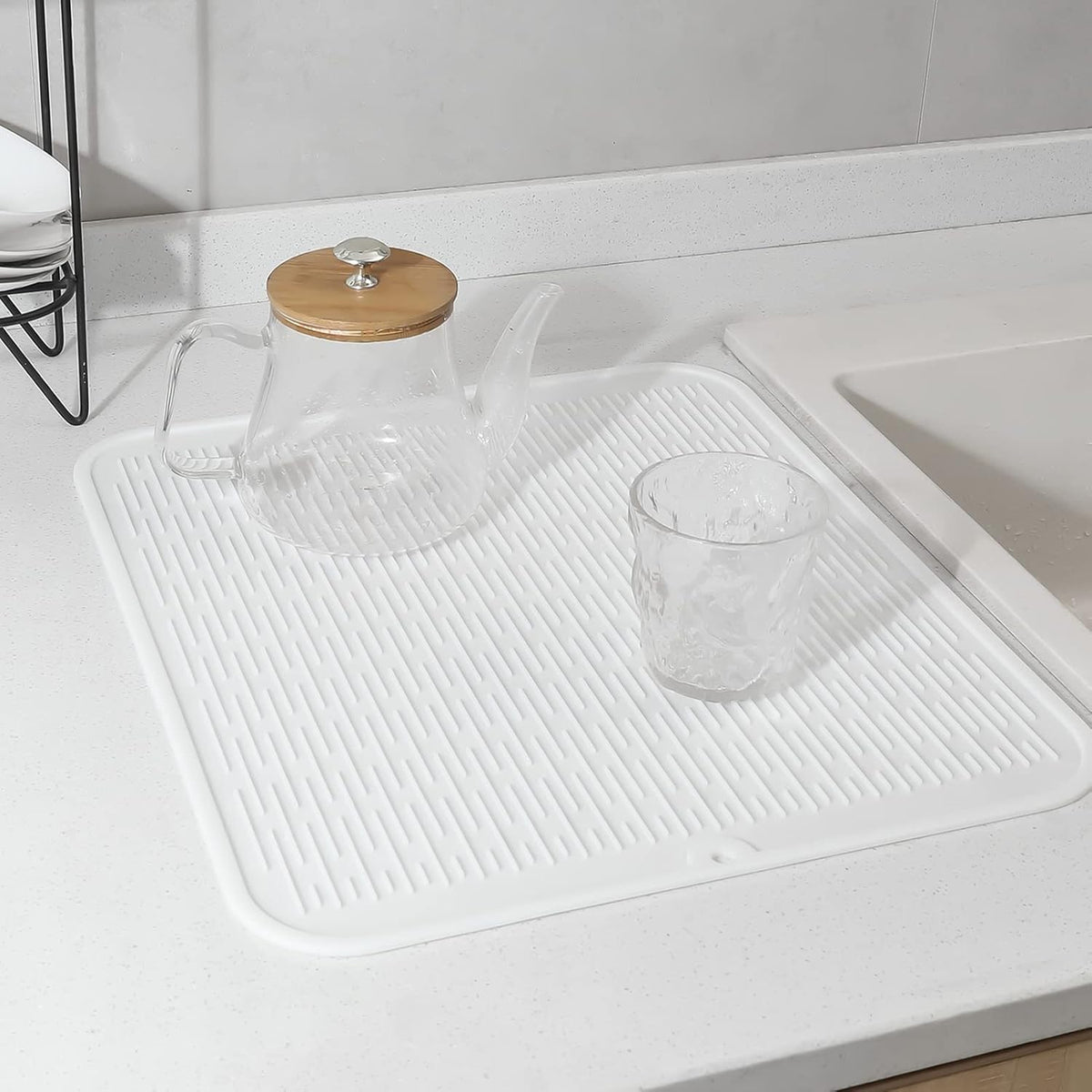 Silicone Dish Drying Mat for Multiple Usage,Easy clean,Eco-friendly,Heat-resistant Silicone Mat for