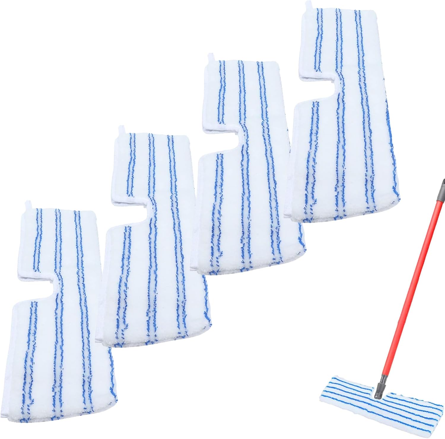 4 Pack Microfiber Mop Pads for O Cedar Mop Replace Head, Flip Mop Refills Compatible with O-Cedar