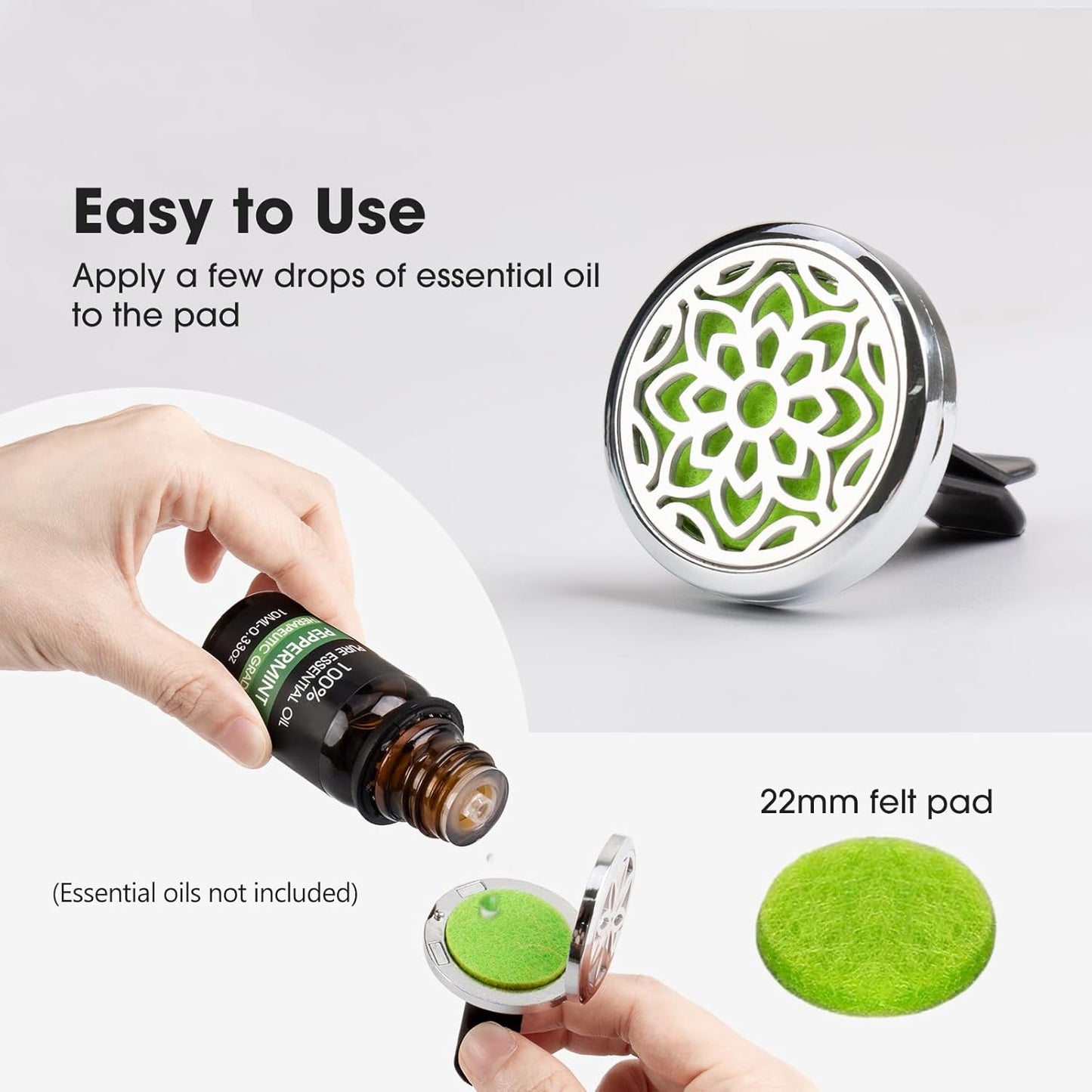 ttstar Car Diffuser Vent Clip - 30mm Aromatherapy Essential Oil Car Diffuser Vent Clips with 36
