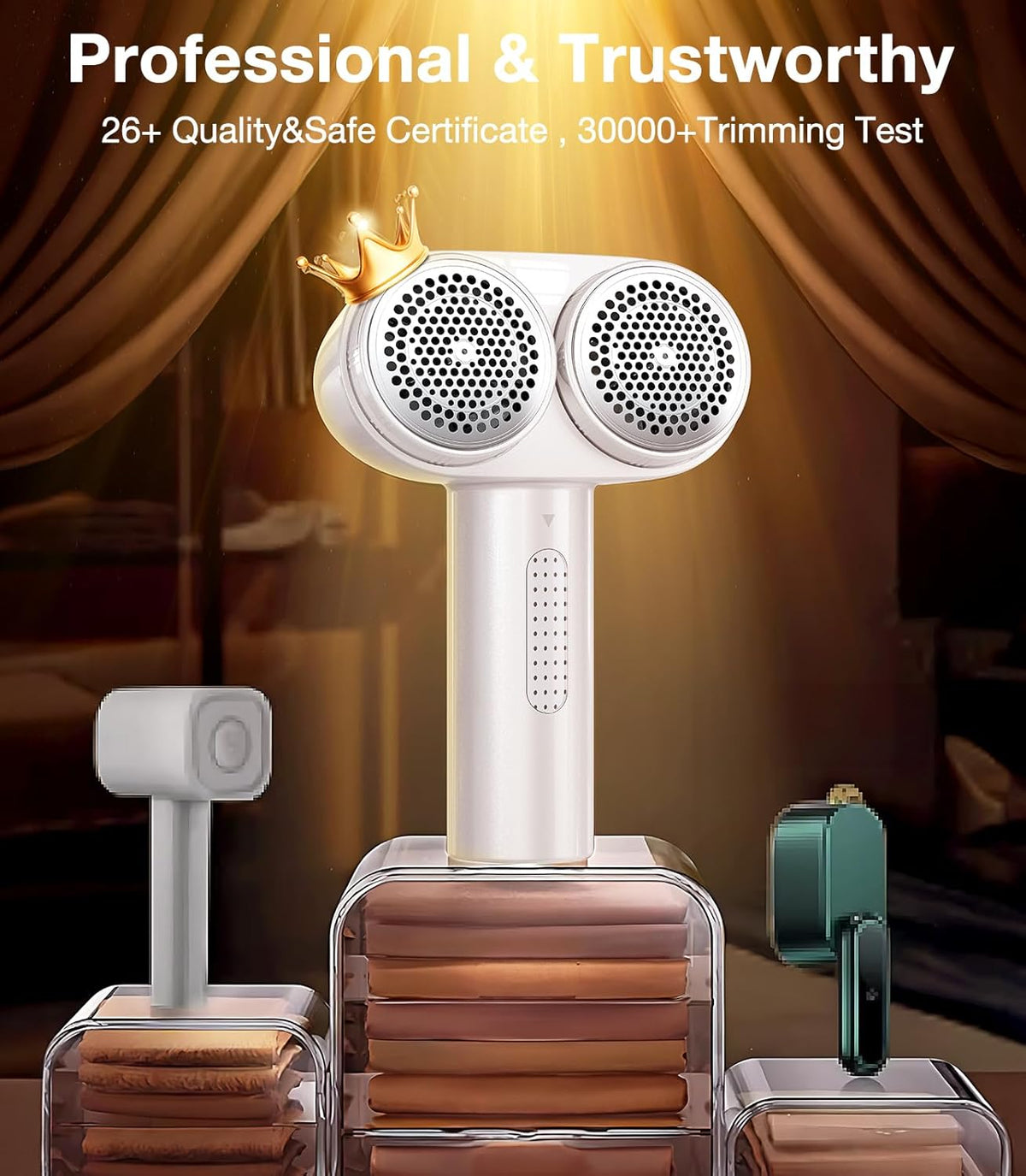 DesertWest Fabric Shaver, 2000mah Rechargable Lint Remover, Lint Shavers to Remove Pilling, Sweater