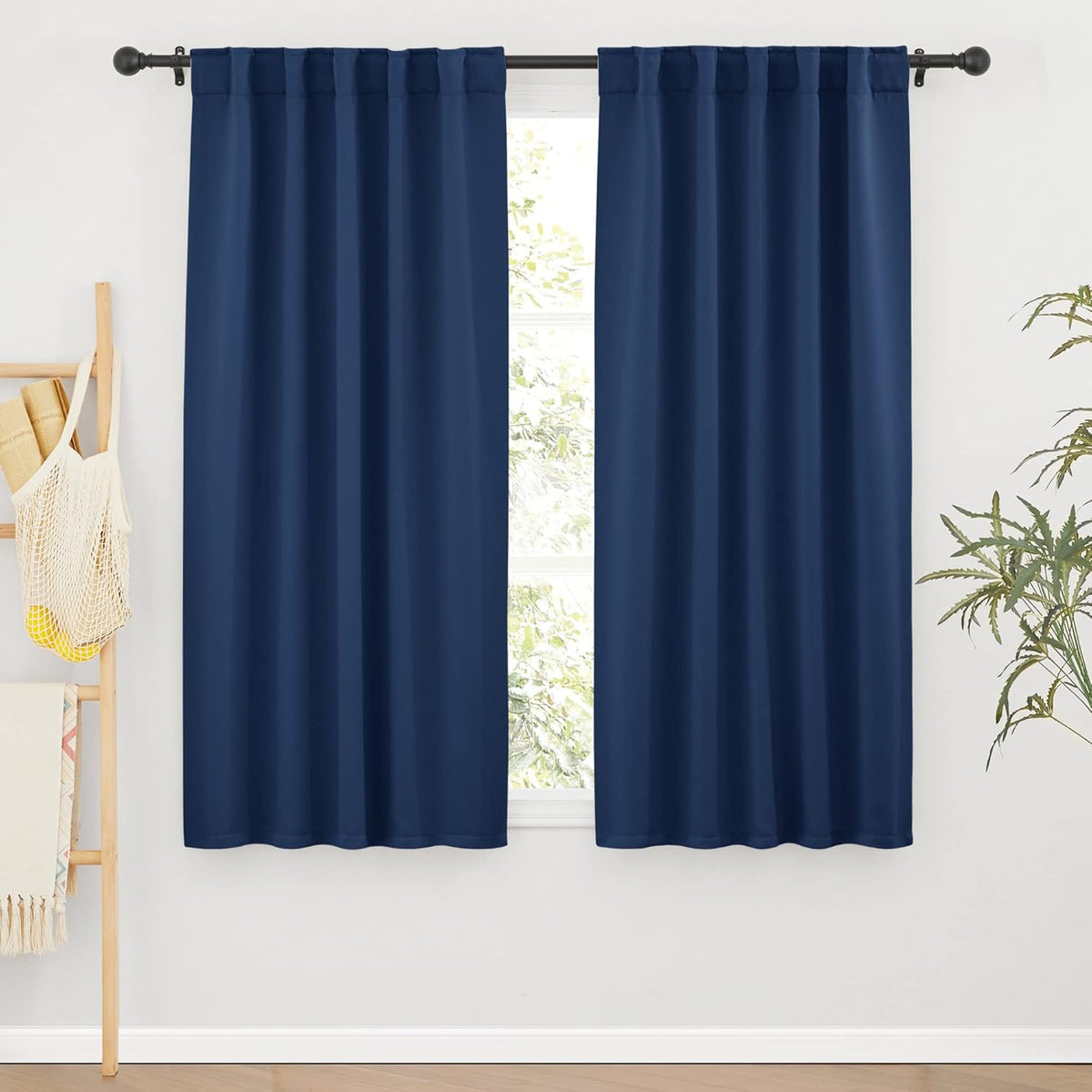 RYB HOME Blackout Kitchen Curtains, Thermal Insulated Back Tabs Window Curtain Room Darkening