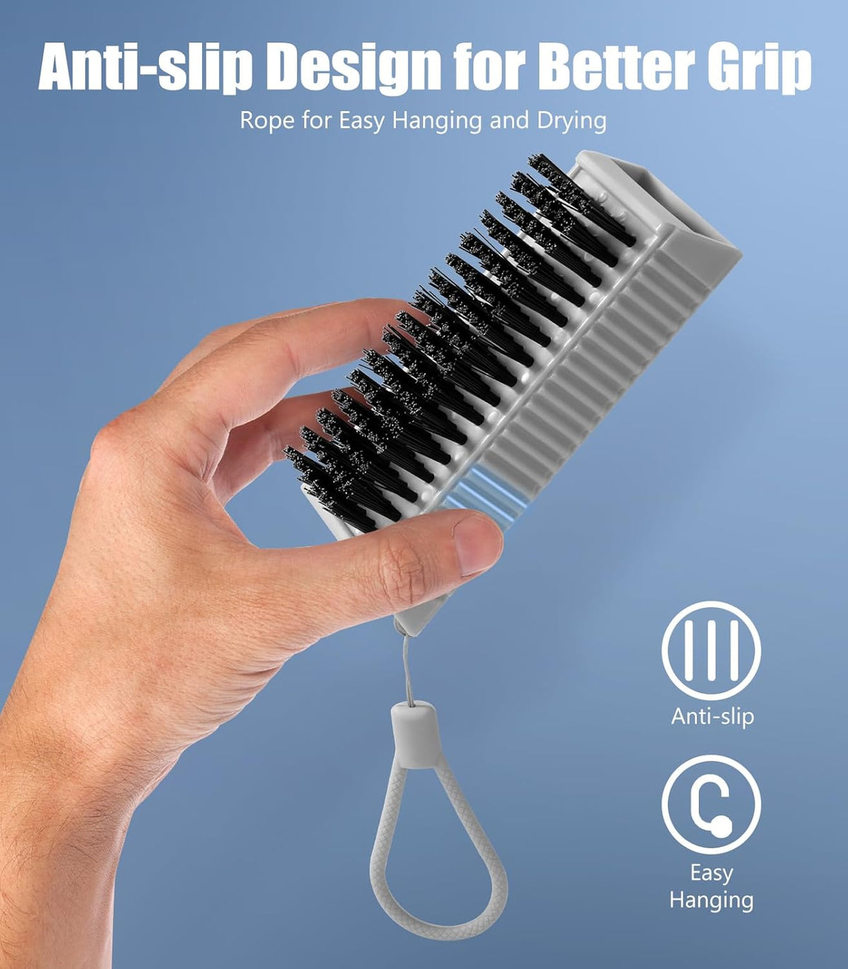 Nail Brush for Cleaning Fingernails, 2Pack Heavy Duty Nail Brushes Remove Dirt and Paint Fingernail